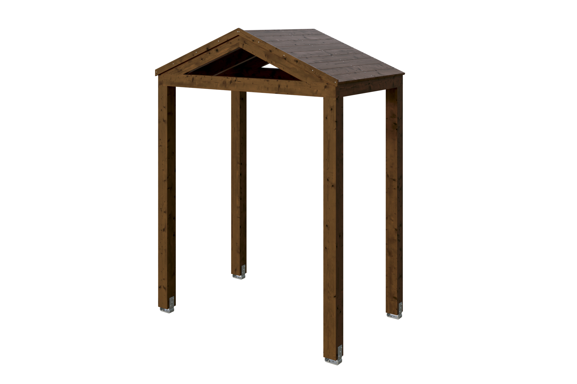 Produktbild: Vordach Sassnitz, farblich behandelt in nussbaum