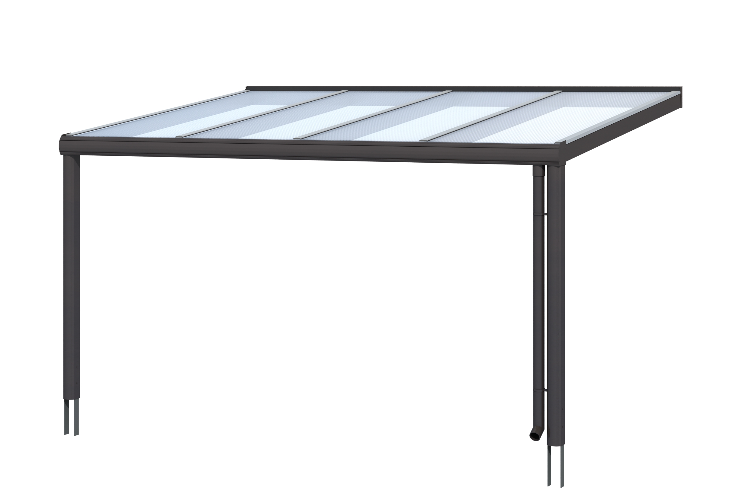 Produktbild: Terrassenüberdachung Genua, Breite 434 cm, farblich behandelt in anthrazit