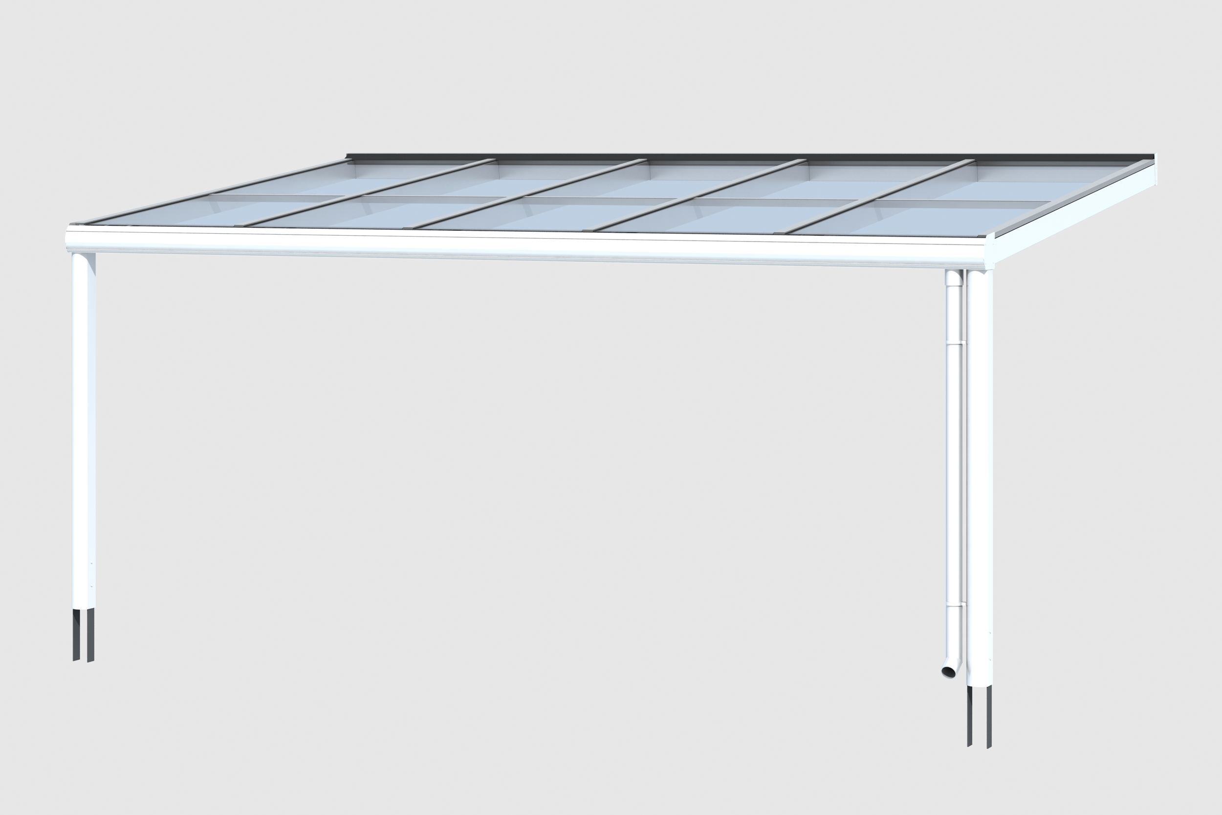 Produktbild: Terrassenüberdachung Modena, Beite 541 cm, farblich behandelt in weiß