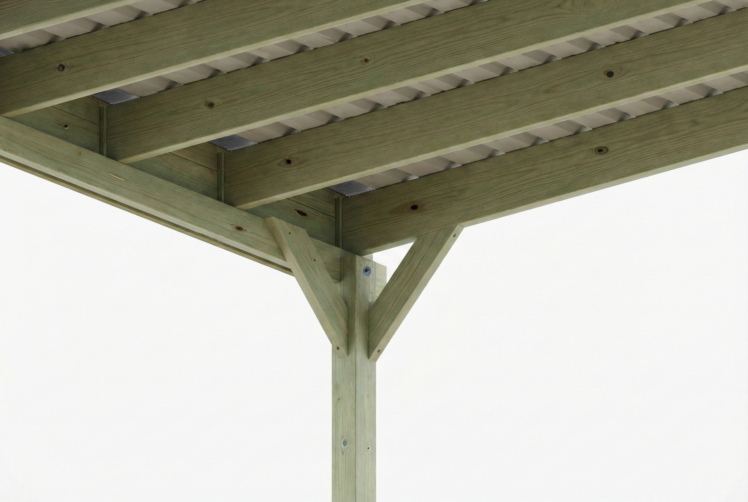 Carport Friesland Set D, 546 x 708 cm, met bergruimte, groen geïmpregneerd