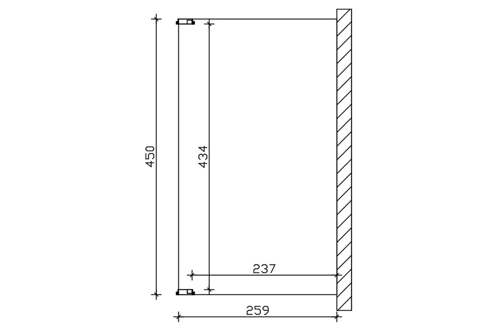 Terrassenüberdachung Novara 450 x 259 cm, Leimholz, weiß