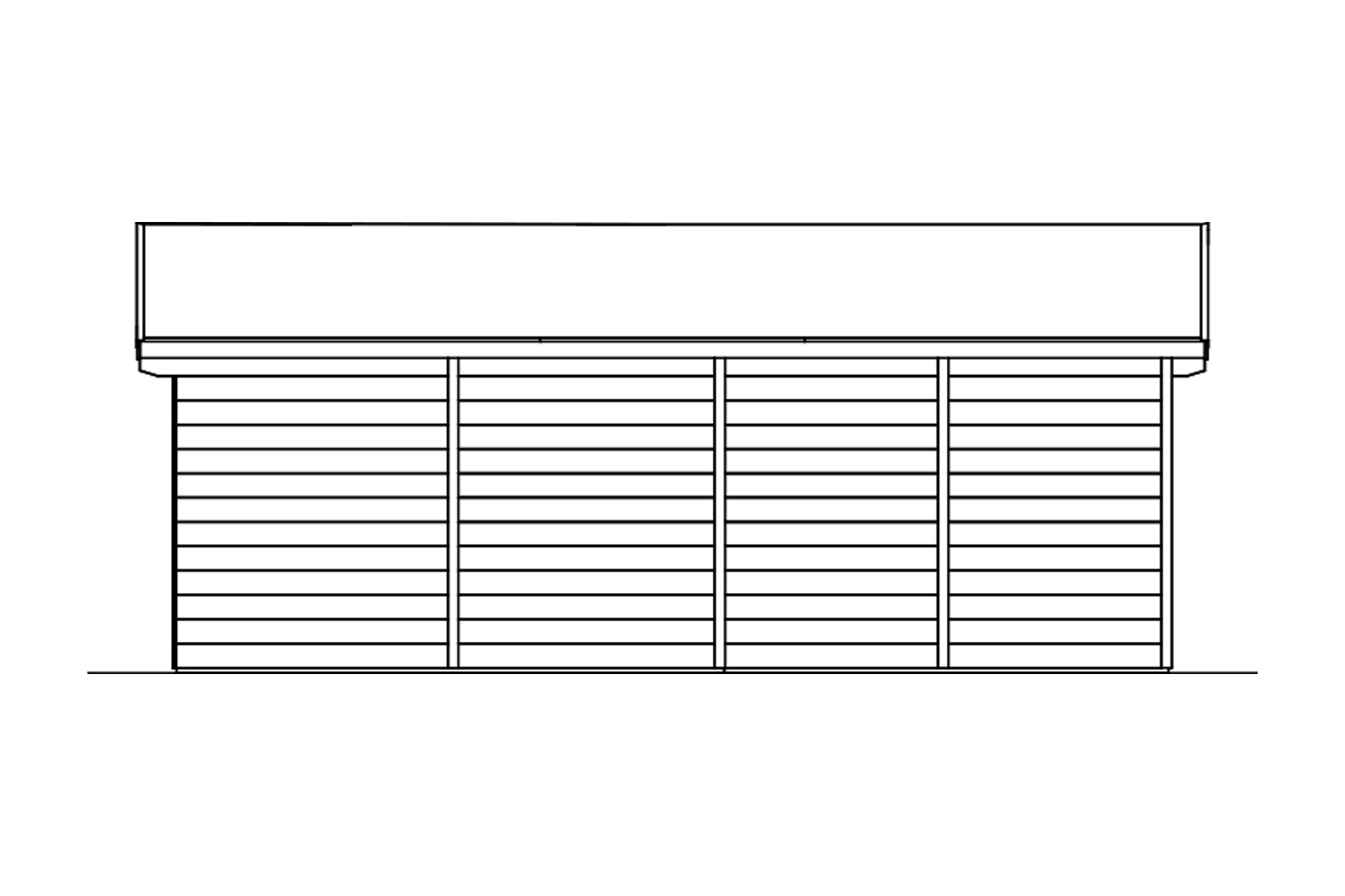 Zahradní domek TEXEL, 28mm, 550 x 250 cm, barevně neošetřeno