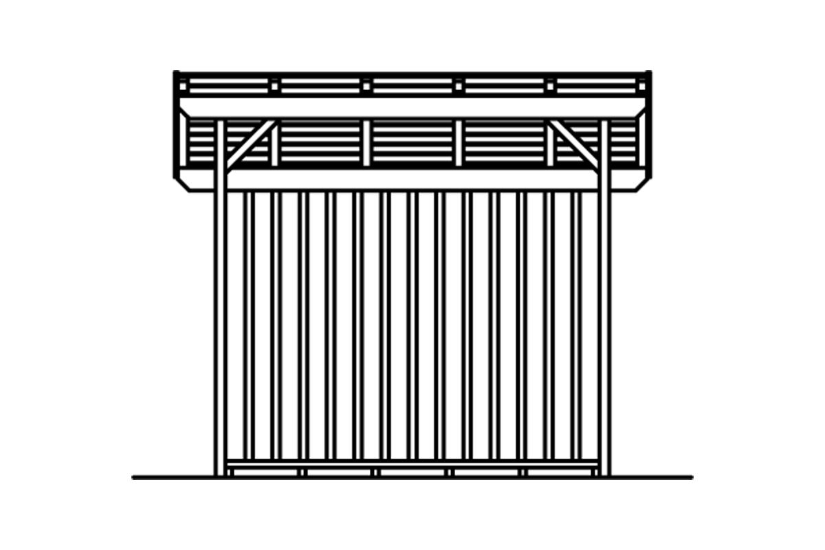 Abri bûches LARS 2, 290x128cm, non traité