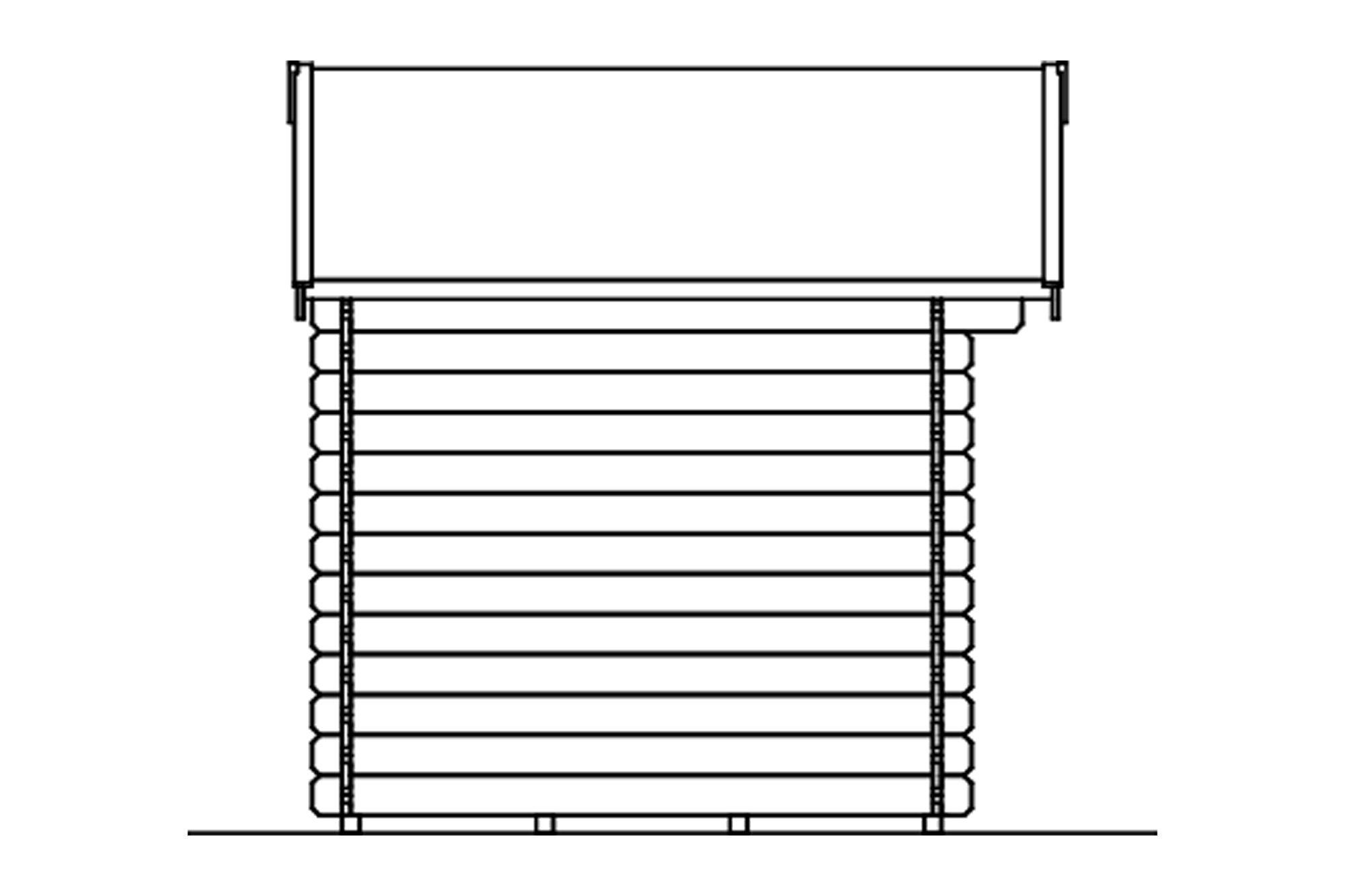 Zahradní domek PORTO 1, 28mm, 250 x 200 cm, neošetřené