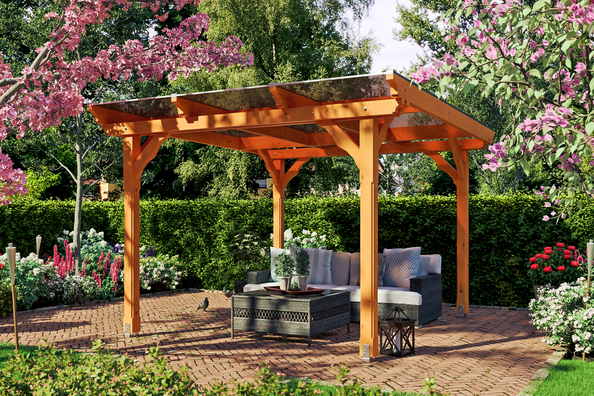 Ambientebild: Pavillon Marseille, farblich behandelt in eiche hellhell