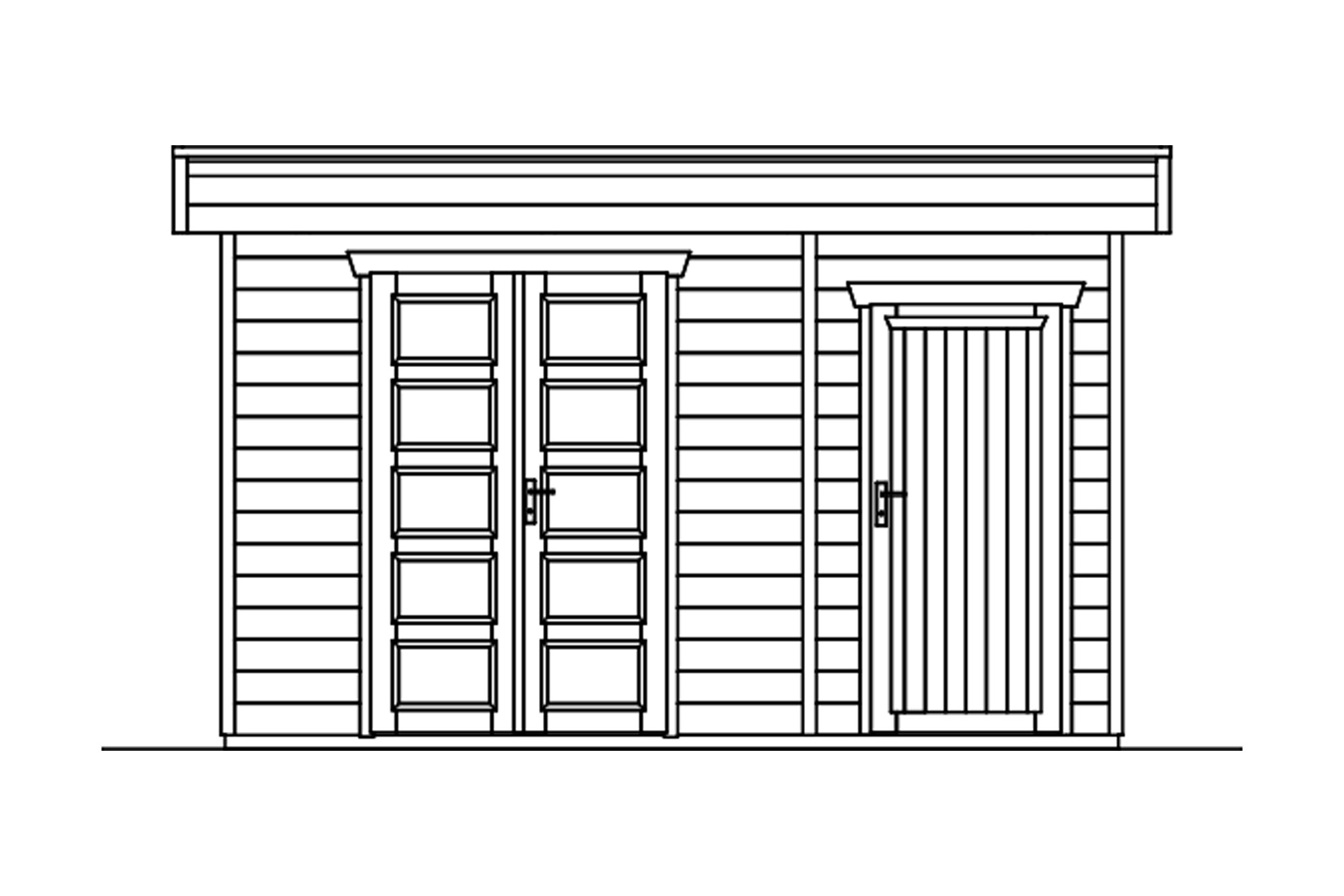 Gartenhaus Venlo 3, 380 x 250 cm, schiefergrau