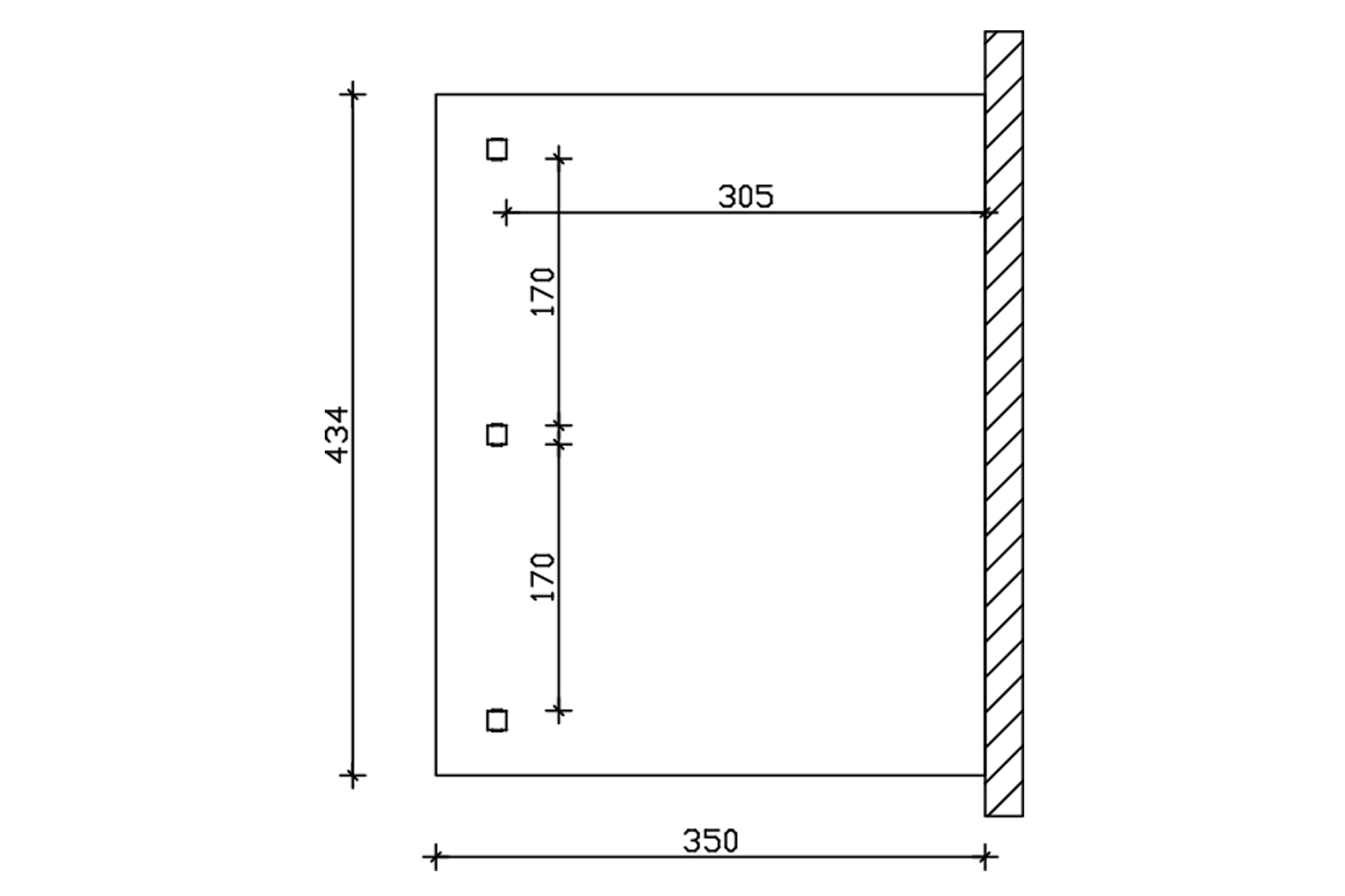 Terrasoverkapping Andria 434 x 350 cm, gelamineerd hout, gelakt in licht eiken