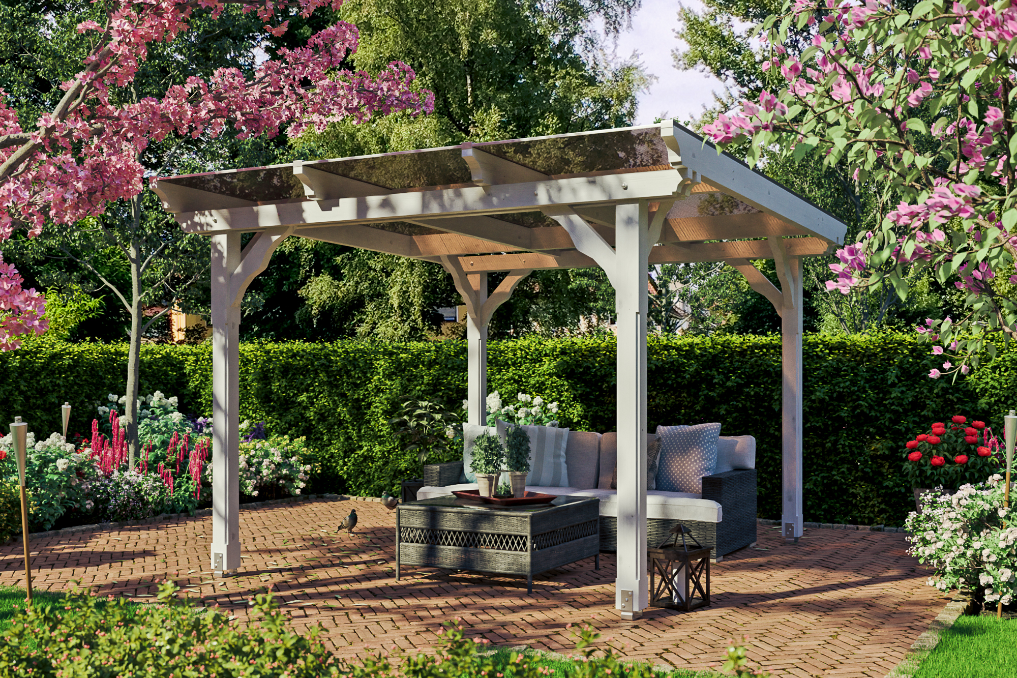 Ambientebild: Pavillon Marseille, farblich behandelt in weiß