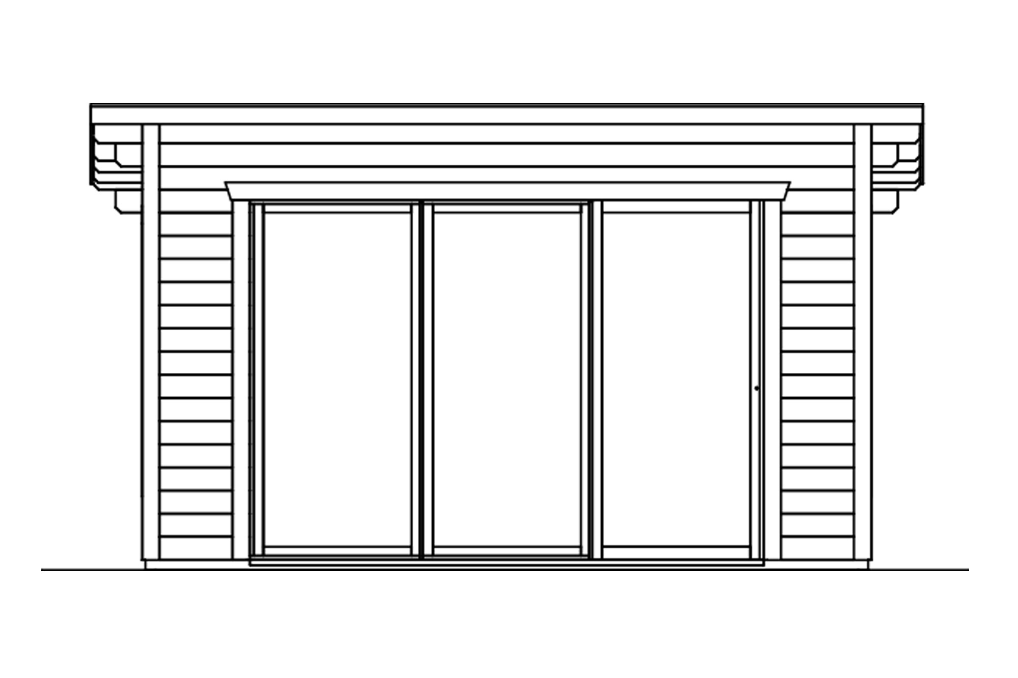 Chalet de jardin TOURNAI 2, 420x300cm, non traité