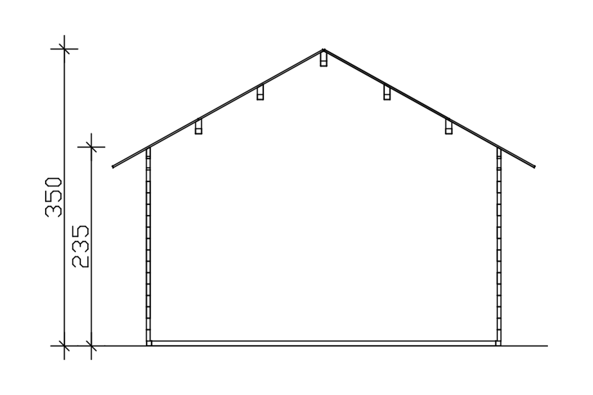 Zahradní domek BERN 1, 45plus, 420 x 420 cm, 19 mm profilové bednění s perem a drážkou, neošetřené