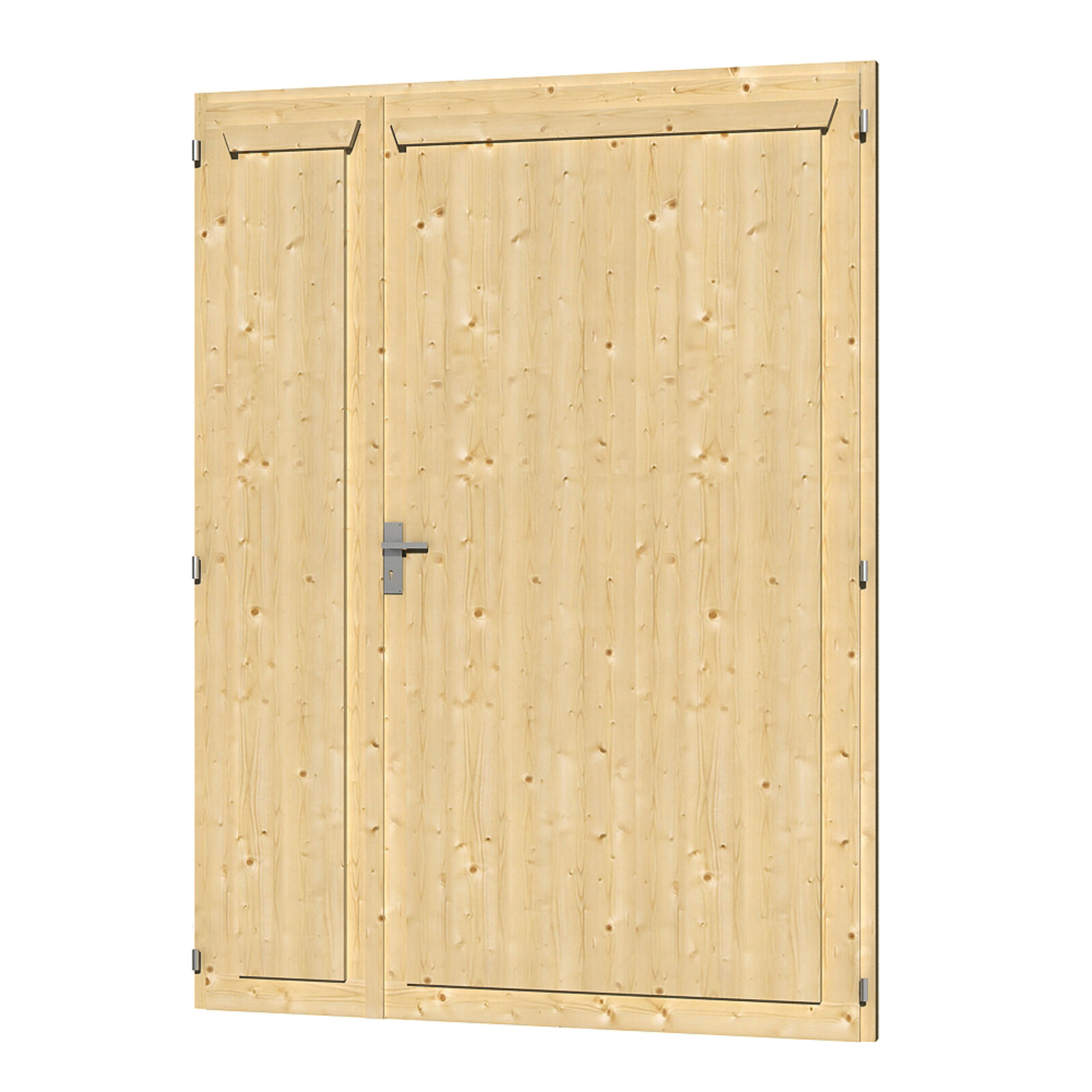 Double door voor carports 148 x 198 cm, sparrenhout, onbehandeld