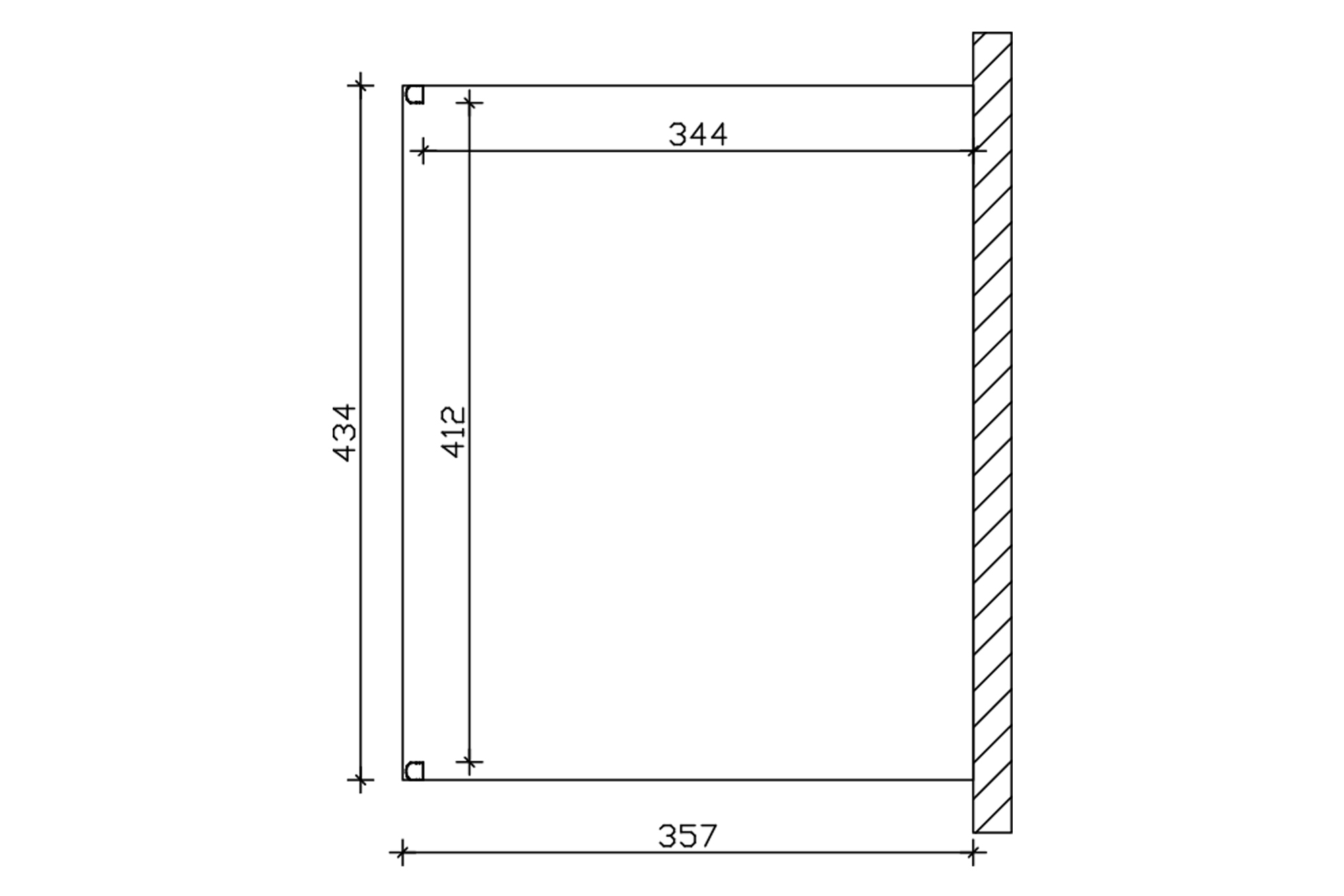 Terrace roof Genua 434 x 357 cm, Aluminium, anthrazit