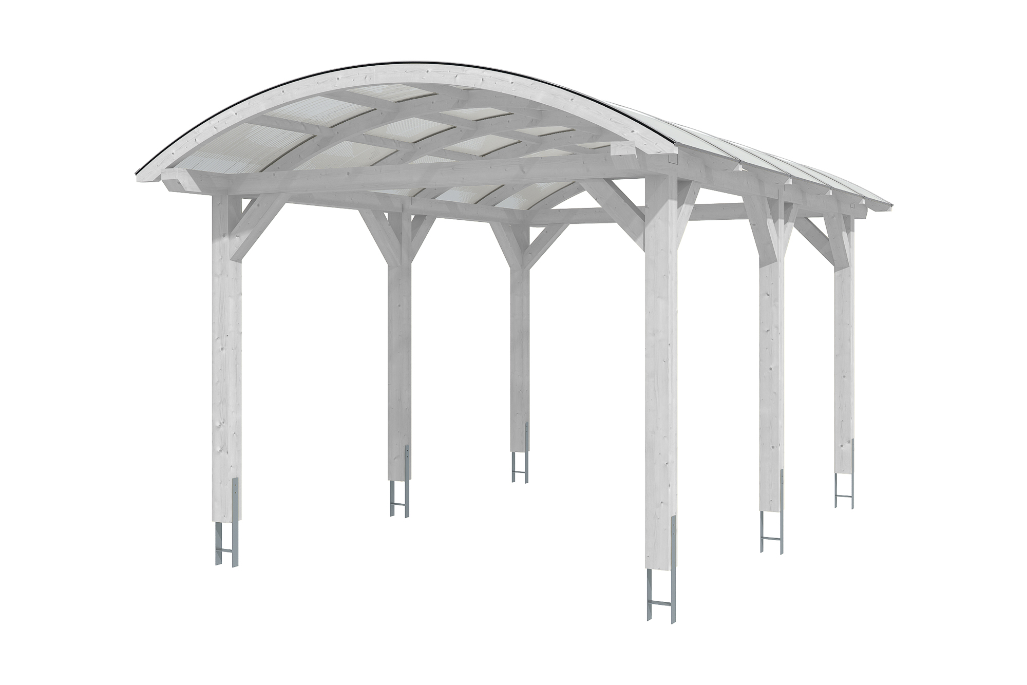 Produktbild: Carport Franken 376 x 541 cm, farblich behandelt in weiß