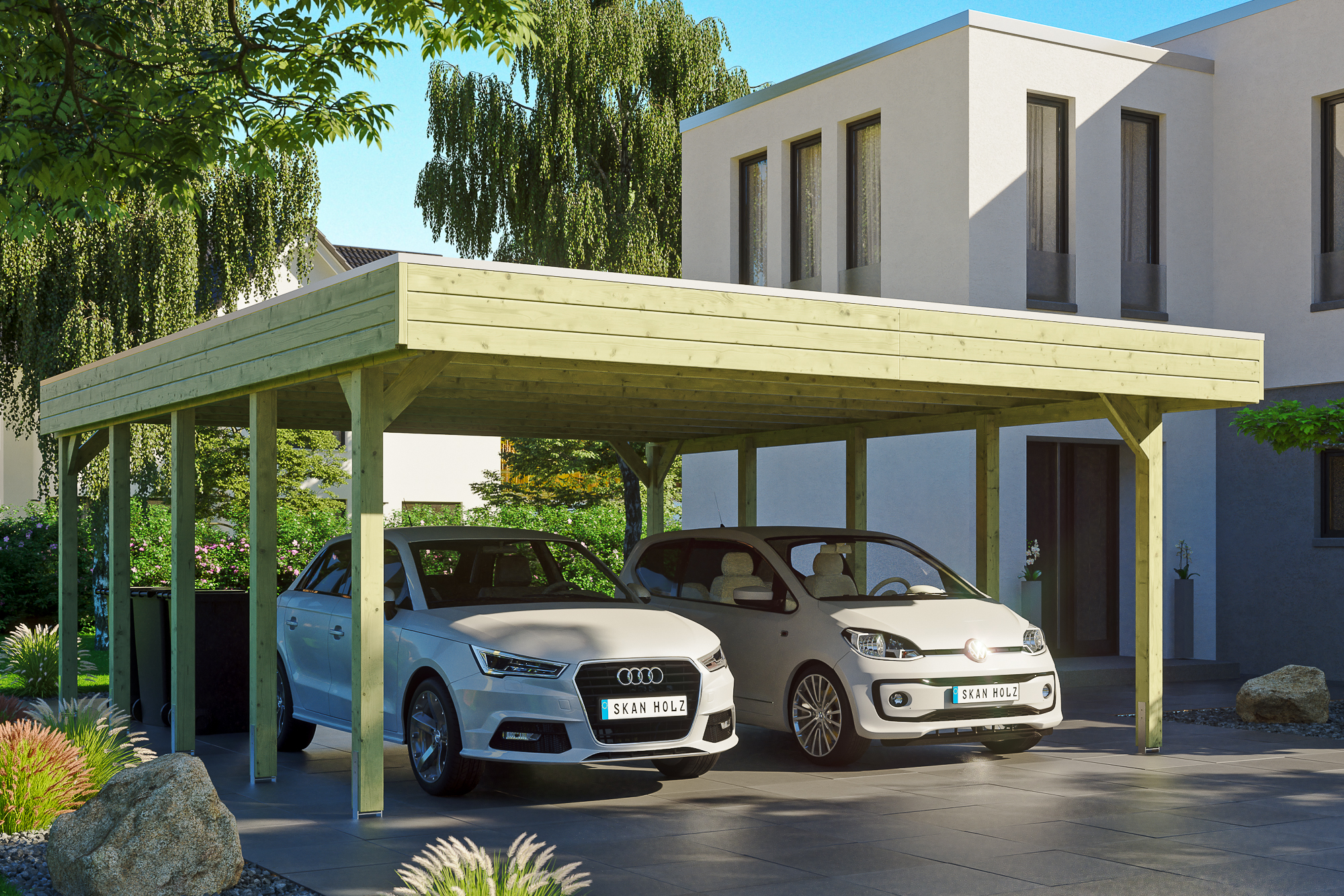 Ambientebild: Carport Friesland 557 x 708 cm