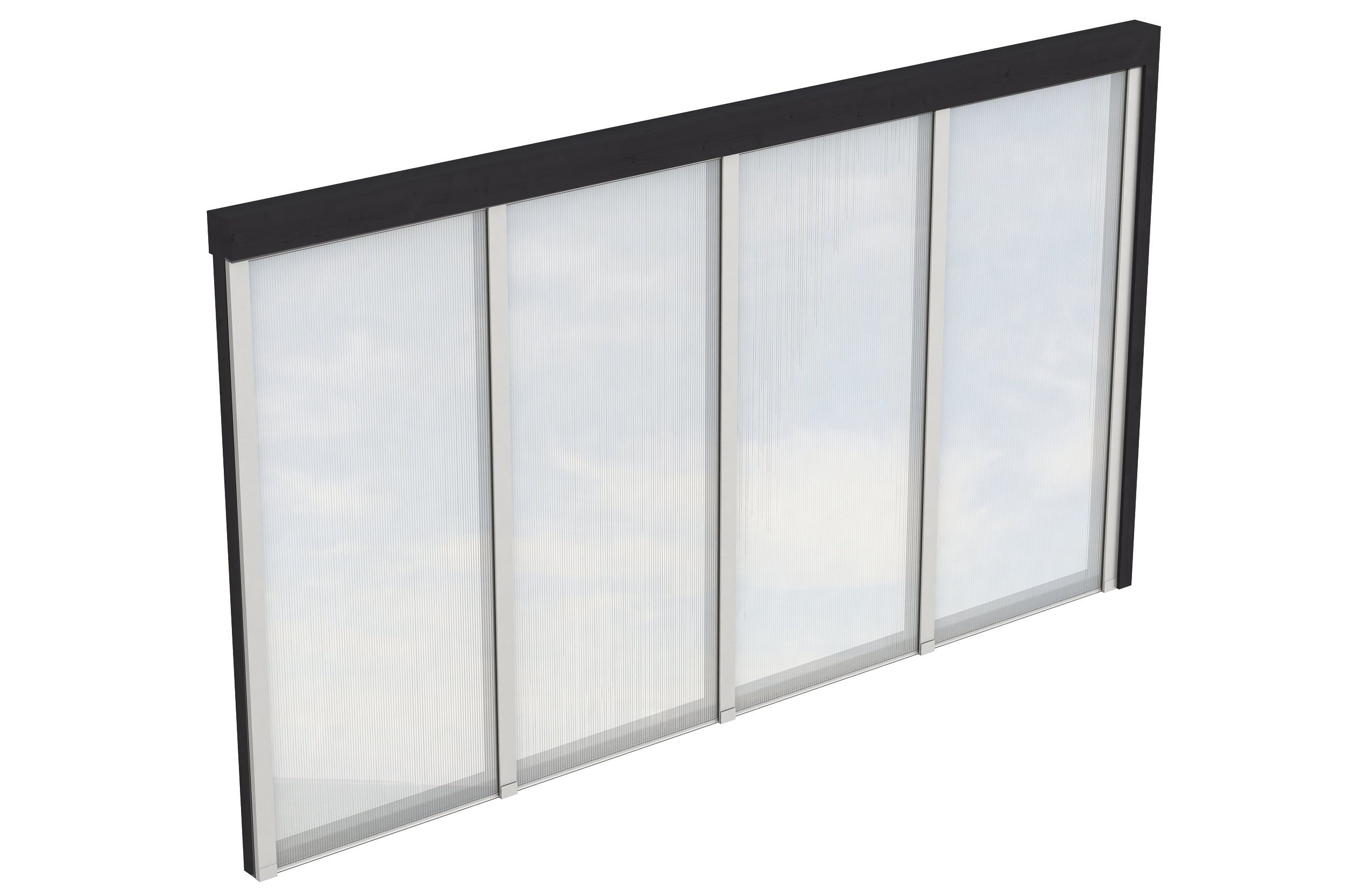 Produktbild: Seitenwand aus Polycarbonatplatten , Tiefe 355 cm