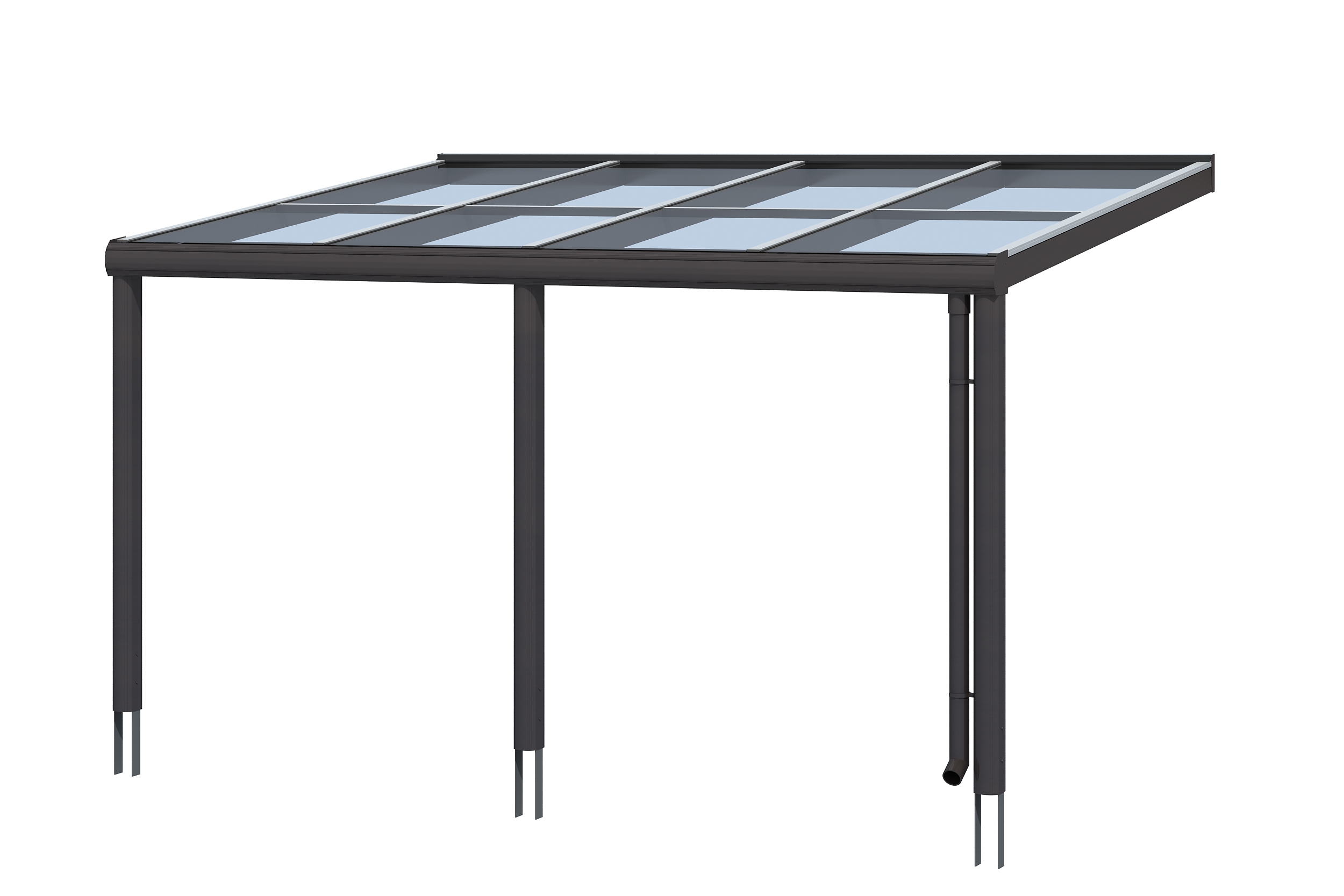 Produktbild: Terrassenüberdachung Monza, Beite 434 cm, farblich behandelt in anthrazit