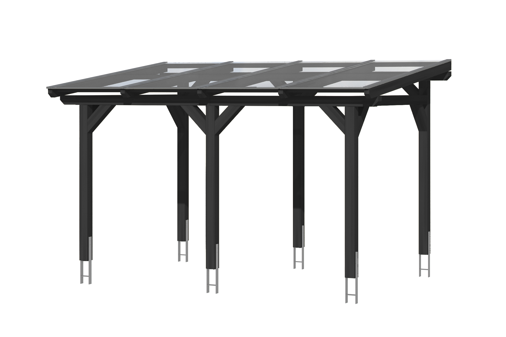 Produktbild: Terrassenüberdachung Siena, Breite 434 cm, farblich behandelt in anthrazit