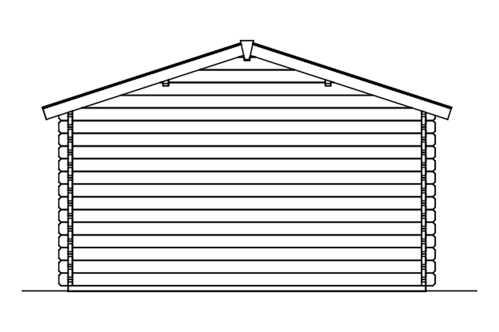 Log cabin Stavanger 2, 380 x 380 cm, untreated