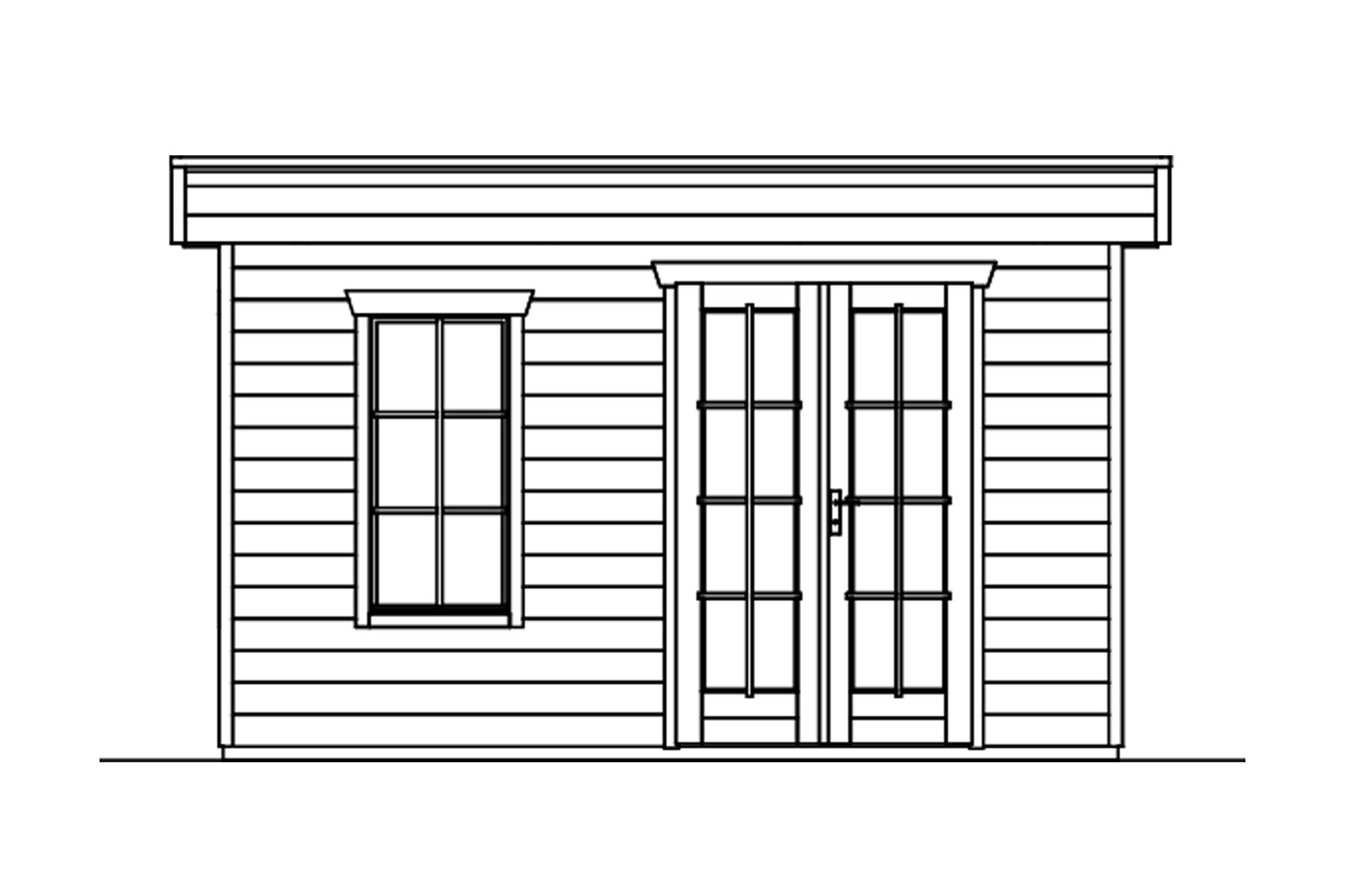 Log cabin Breda 380 x 380 cm, untreated