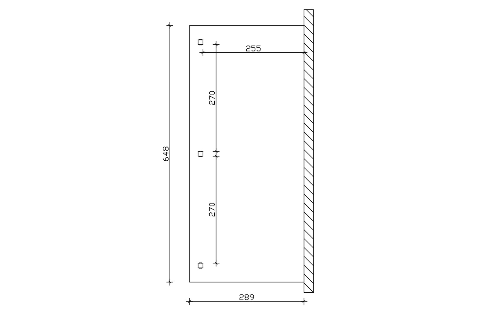 Terrace roof Venezia 648 x 289 cm, glulam, white