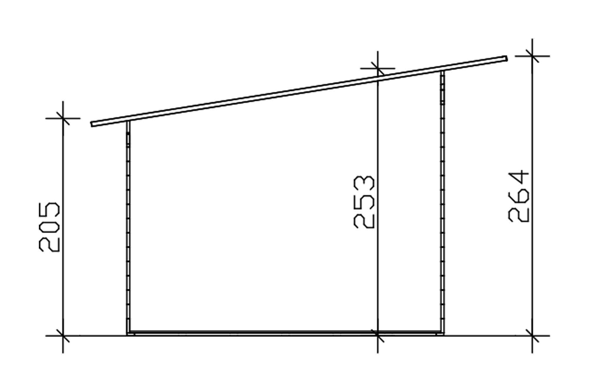 Abri de jardin OSTENDE 2, 400x300cm, 28mm, traitement coloré rouge suédois