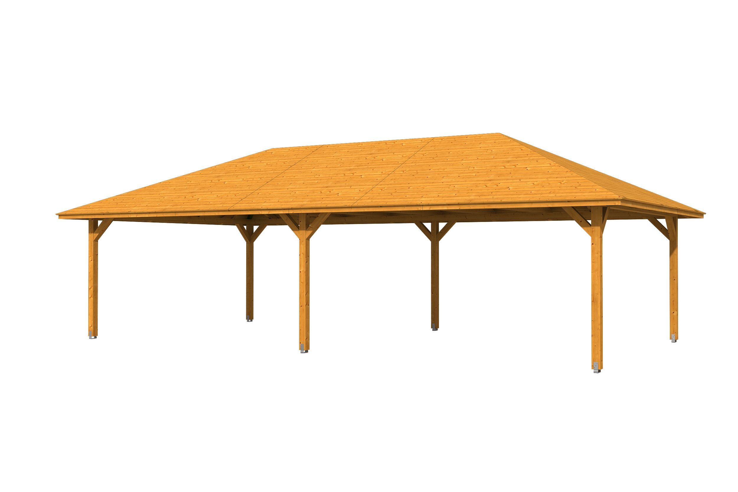 Gazebo Orleans 4, glulam, pre-treated light oak