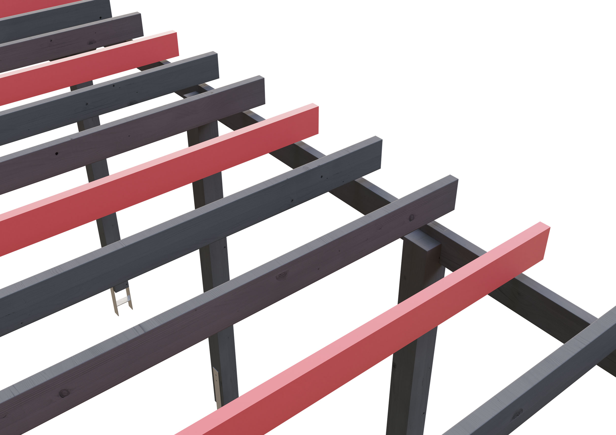 Schneelasterhöhung für Einzelcarport Breit, Tiefe bis 555 cm, anthrazit