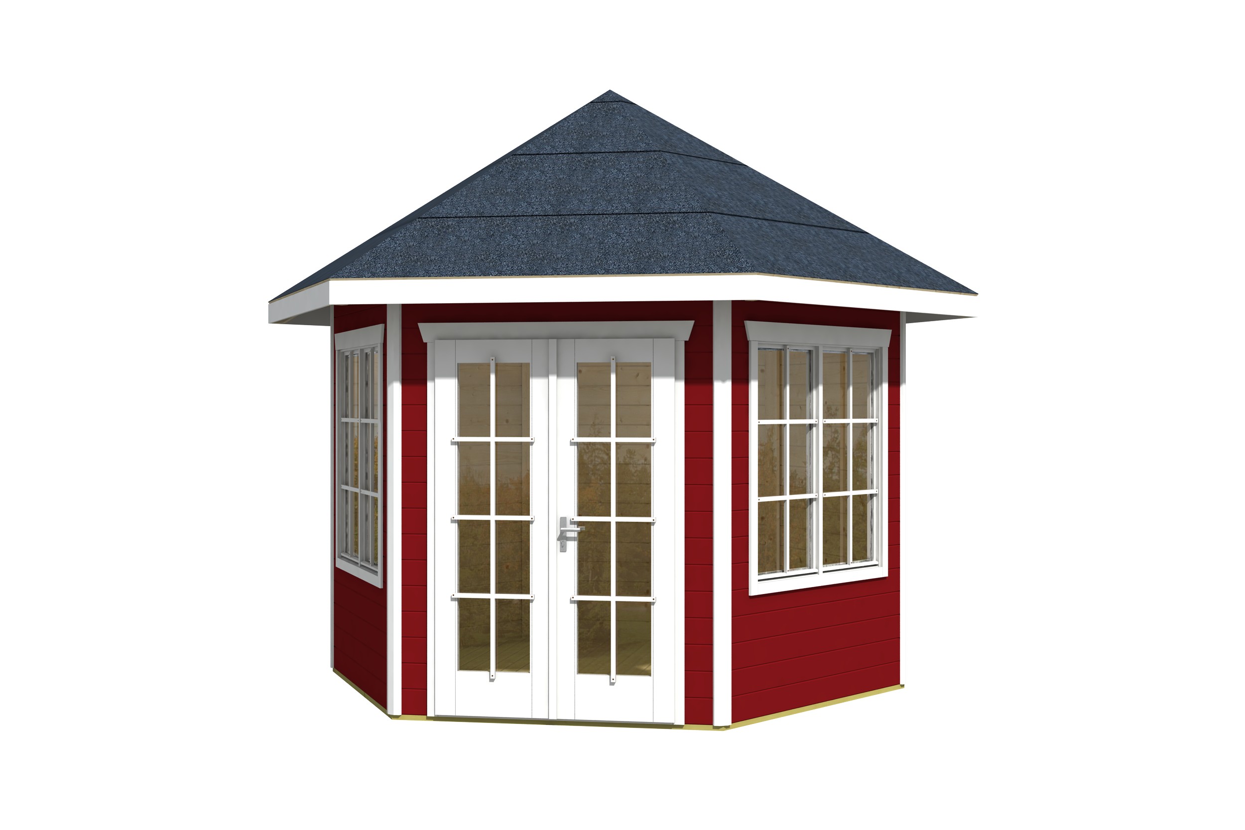 Pavillon Almelo 350x303cm, schwedenrot