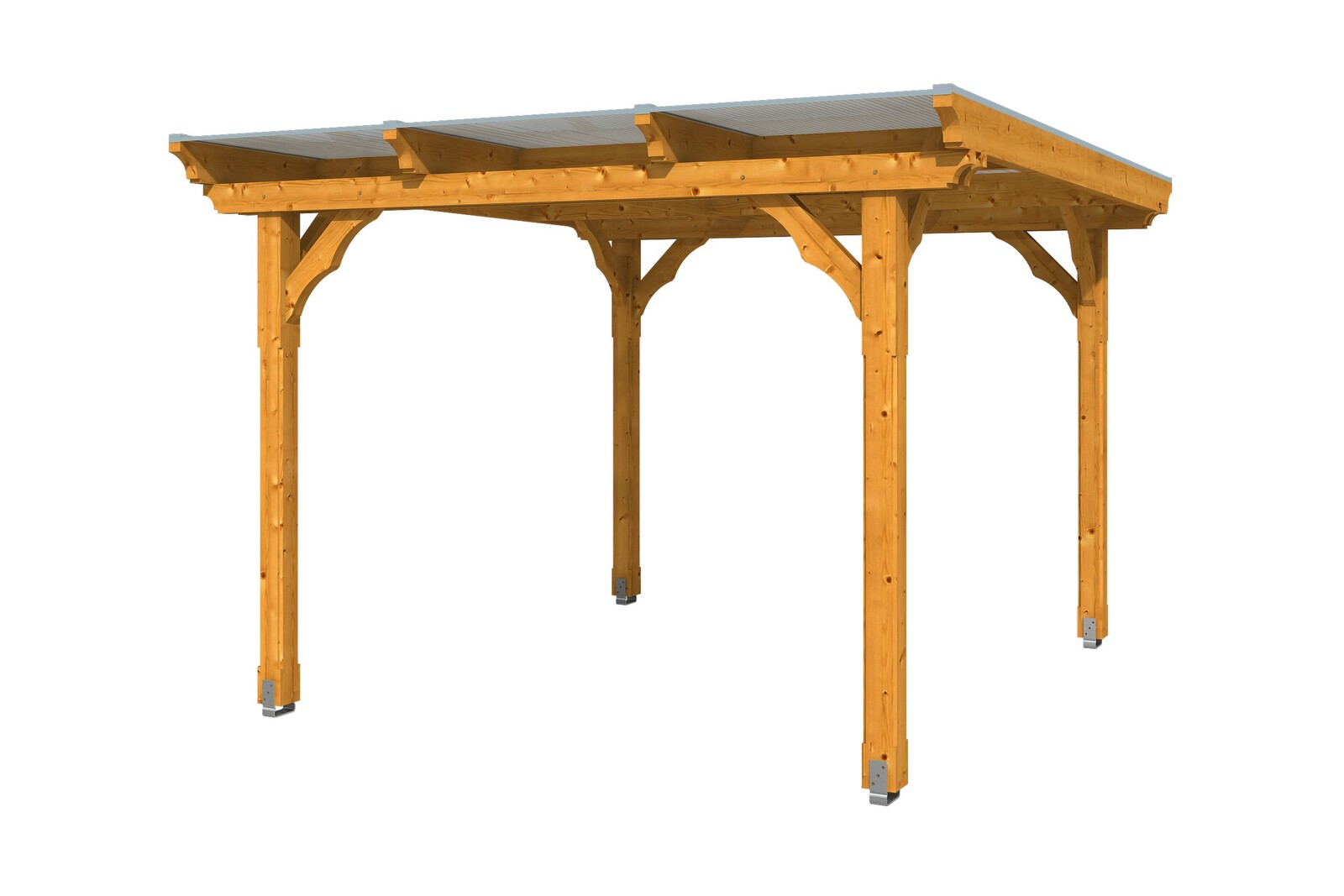 Gazebo Marseille 327x350cm, glulam, pre-treated light oak