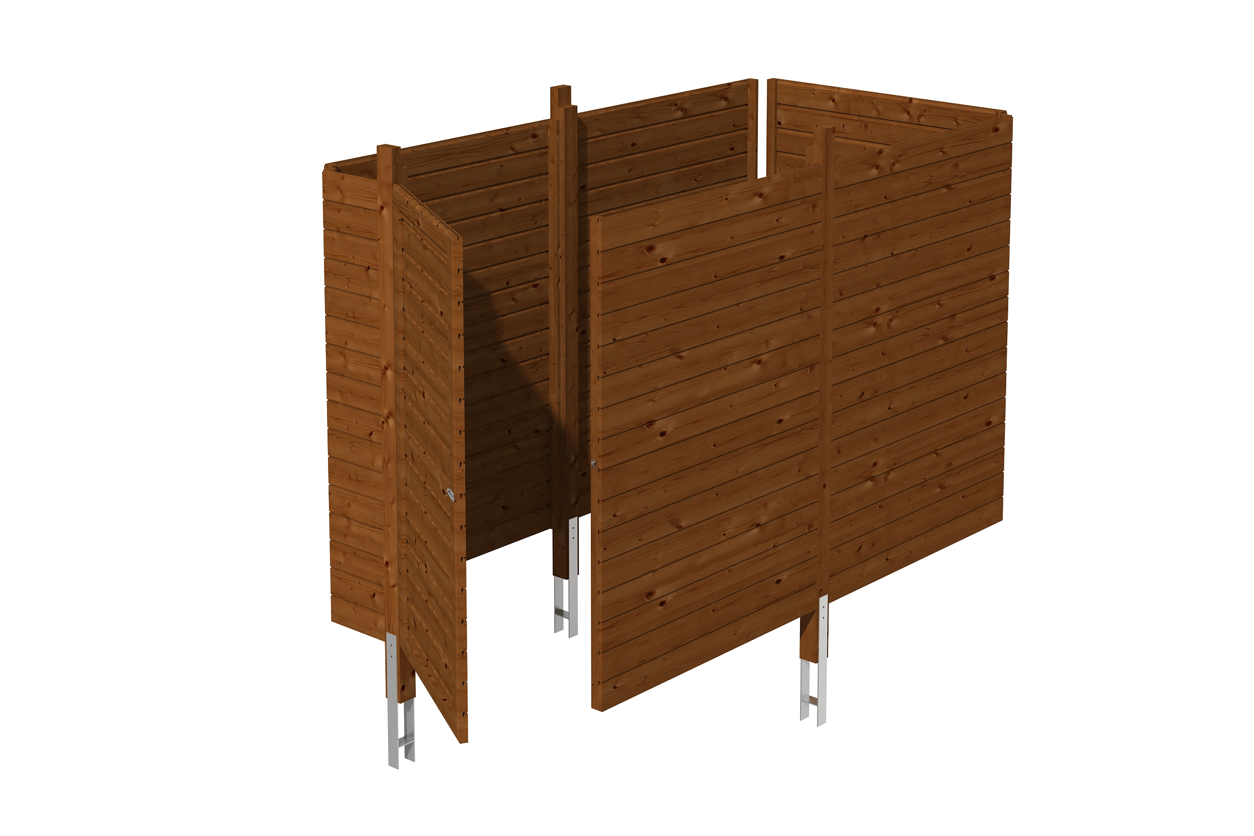 Abstellraum C1, 314x164cm, Profilschalung,  nussbaum