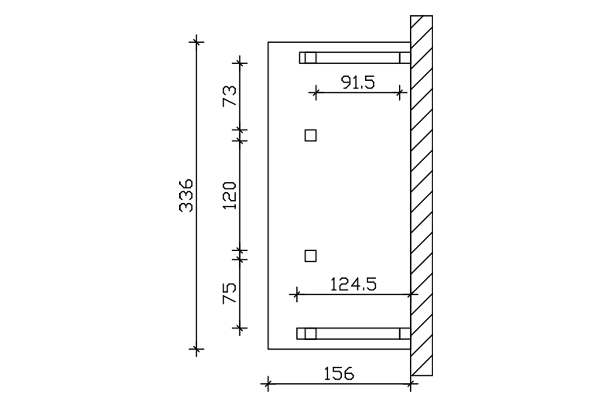 Canopy Paderborn type 6, 336 x 156 cm, white