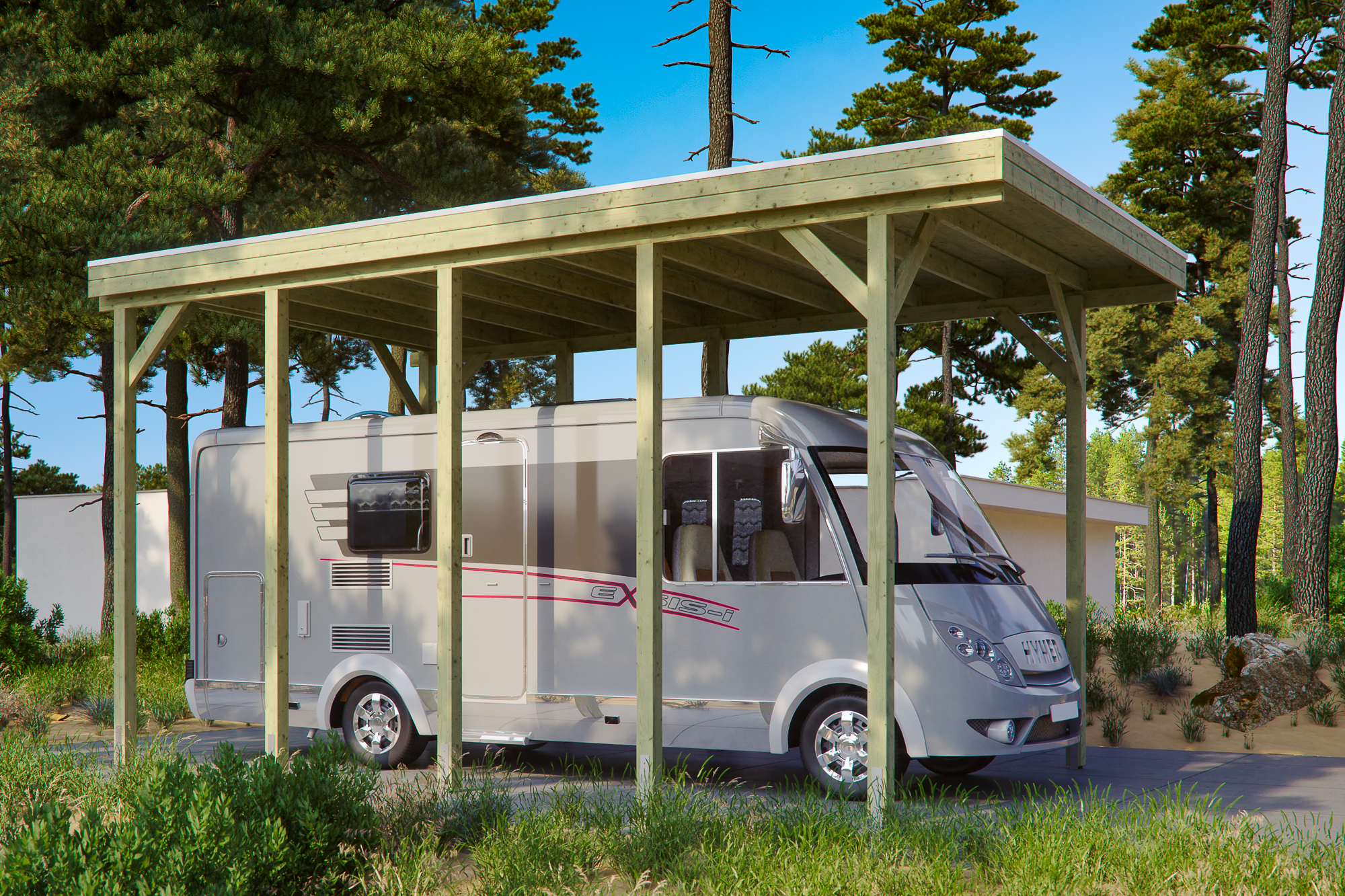 Ambientebild: Carport Friesland Caravan 397 x 708 cm