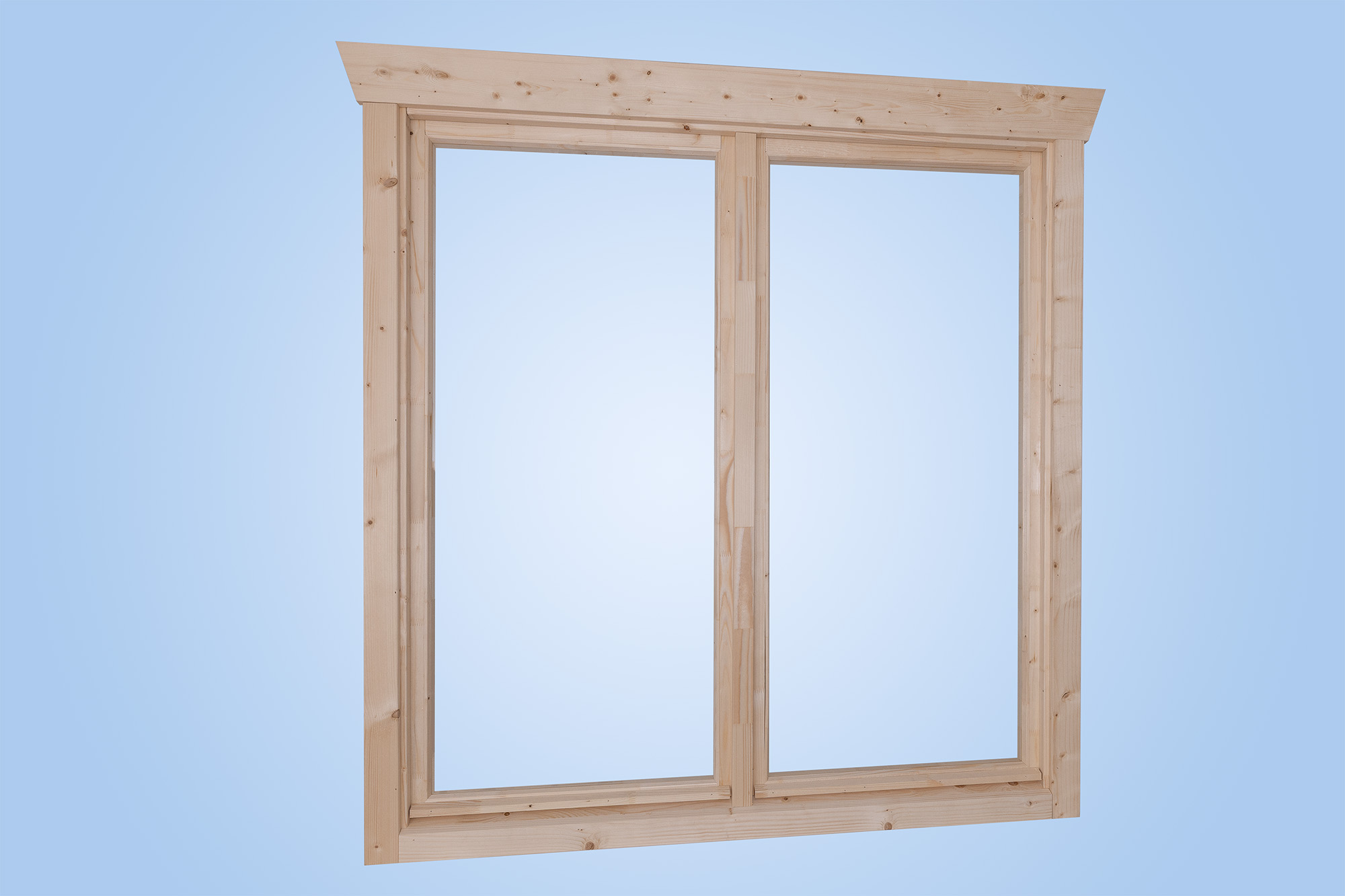 Fenster von außen, Darstellung ohne Sprossen