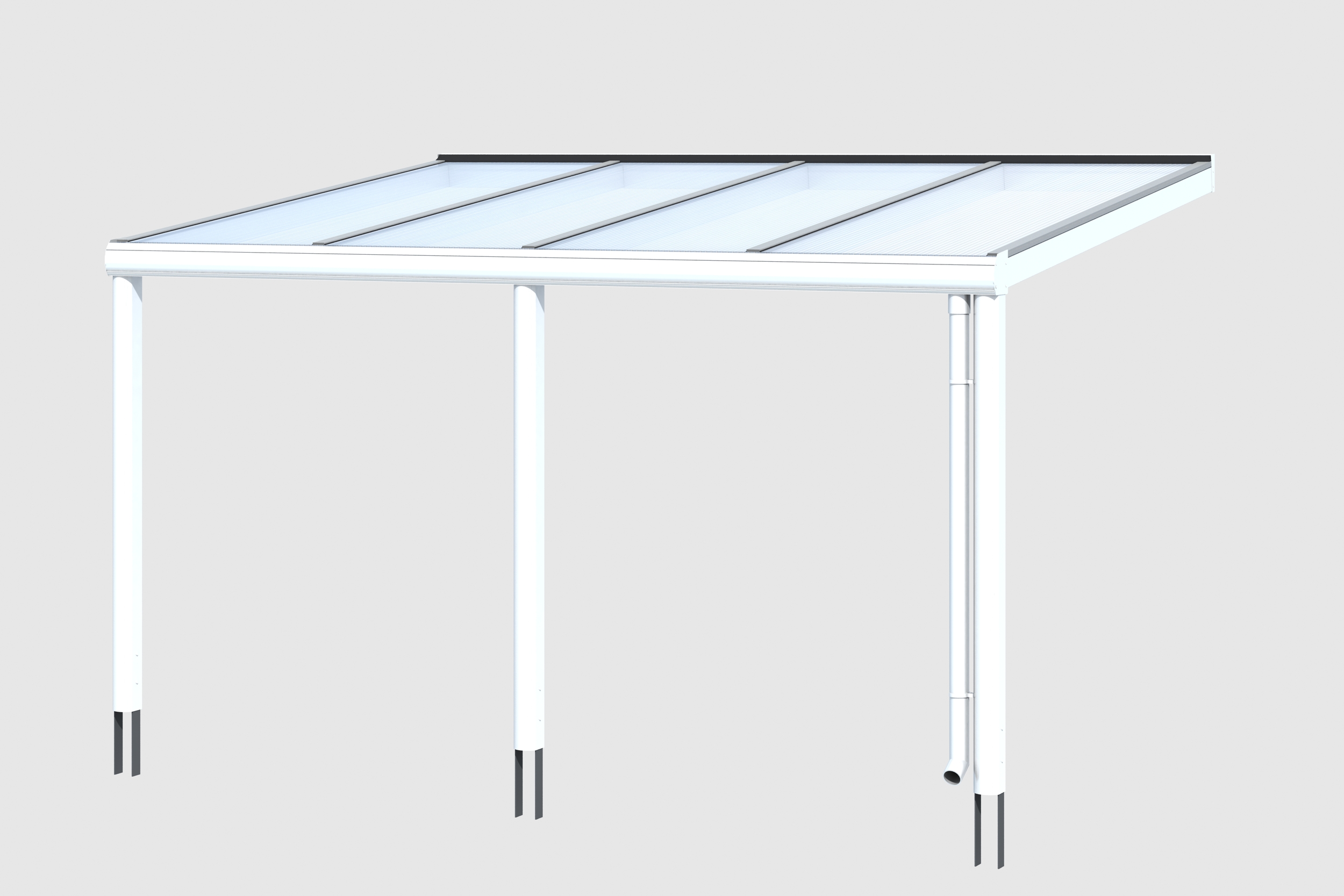 Produktbild: Terrassenüberdachung Garda, Breite 434 cm, farblich behandelt in weiß