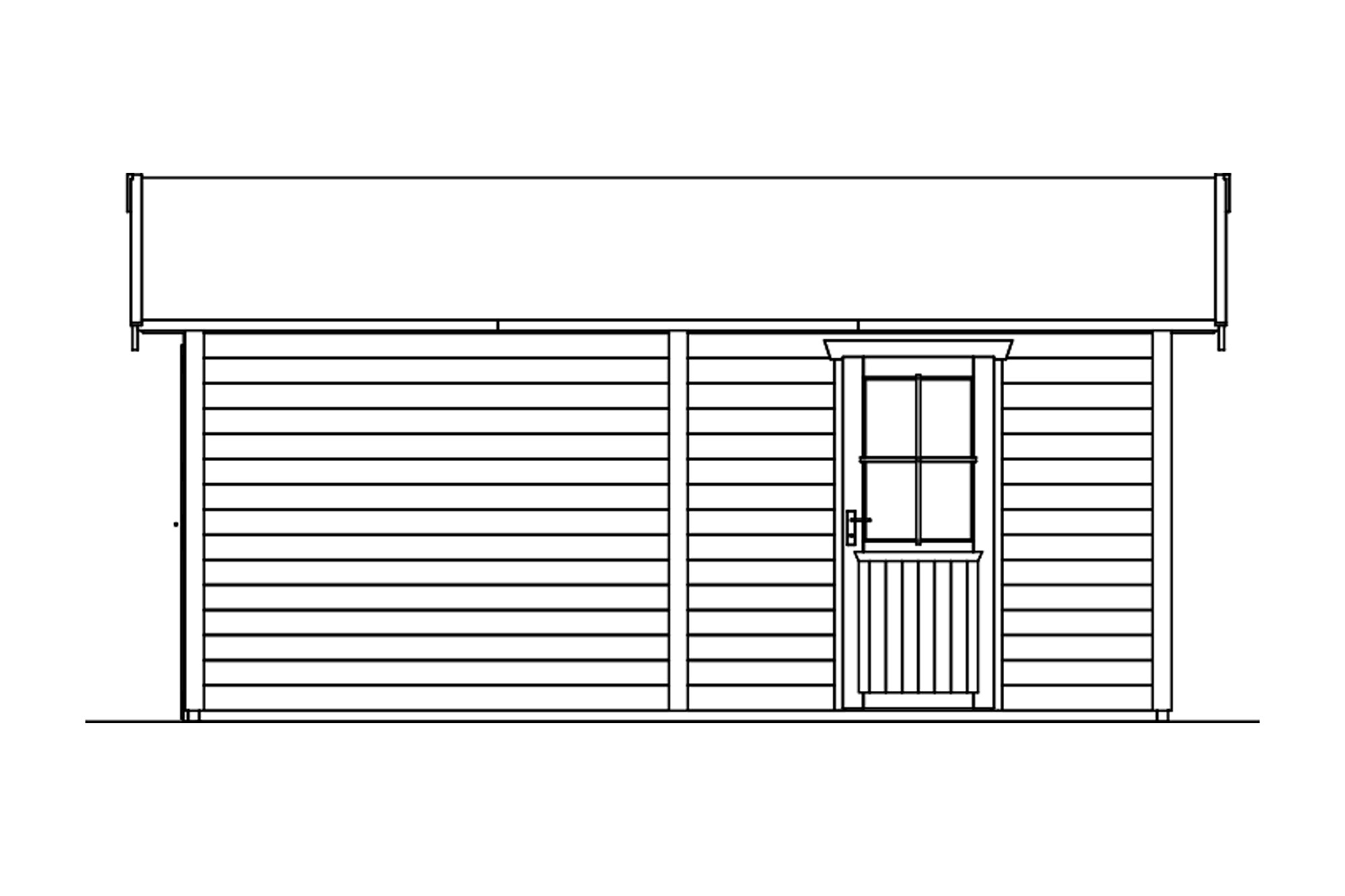 Holzgarage Varberg 1, 370 x 525 cm, schiefergrau