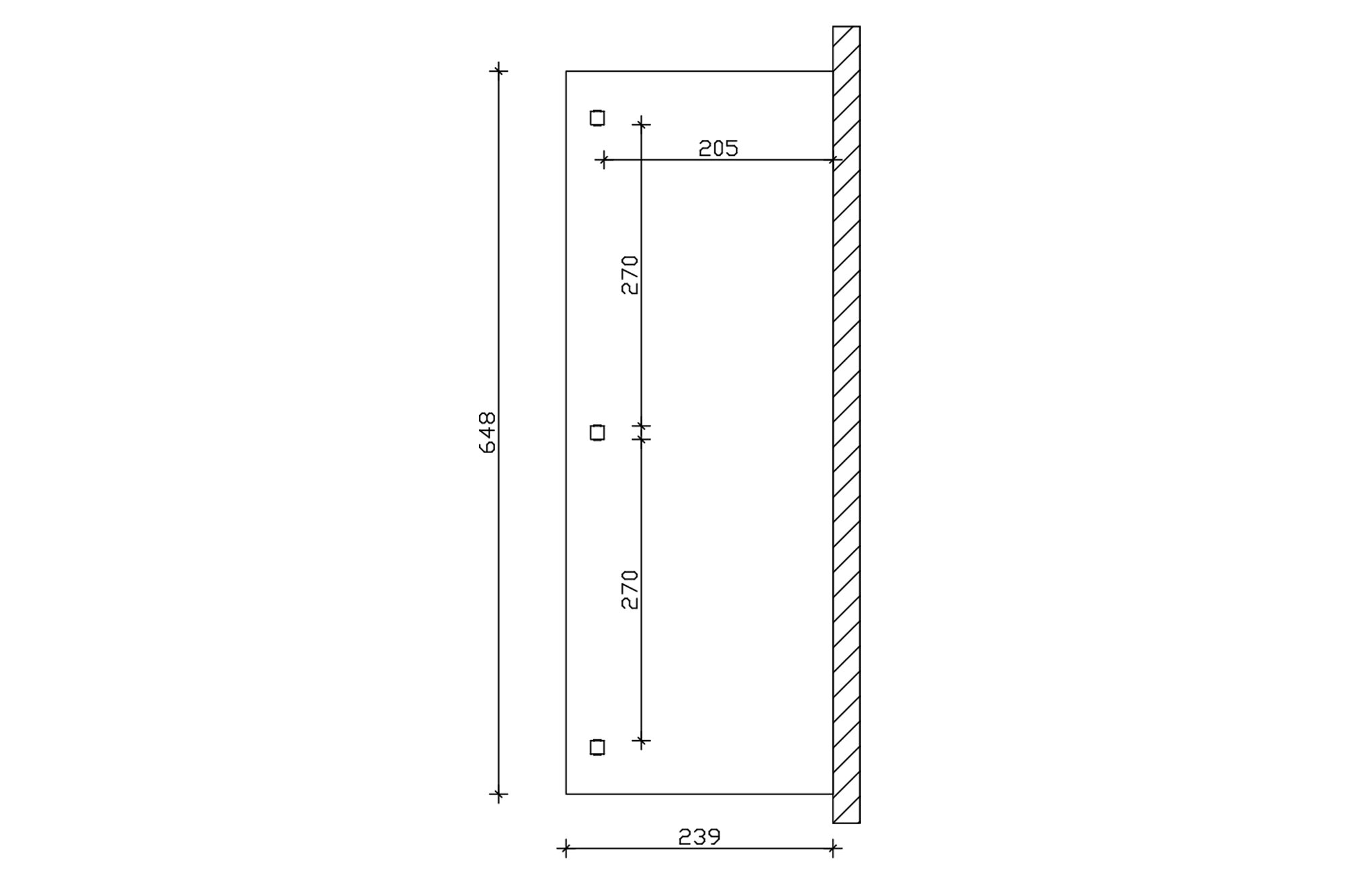 Terrasoverkapping Venezia 648 x 239 cm, gelamineerd hout, onbehandeld