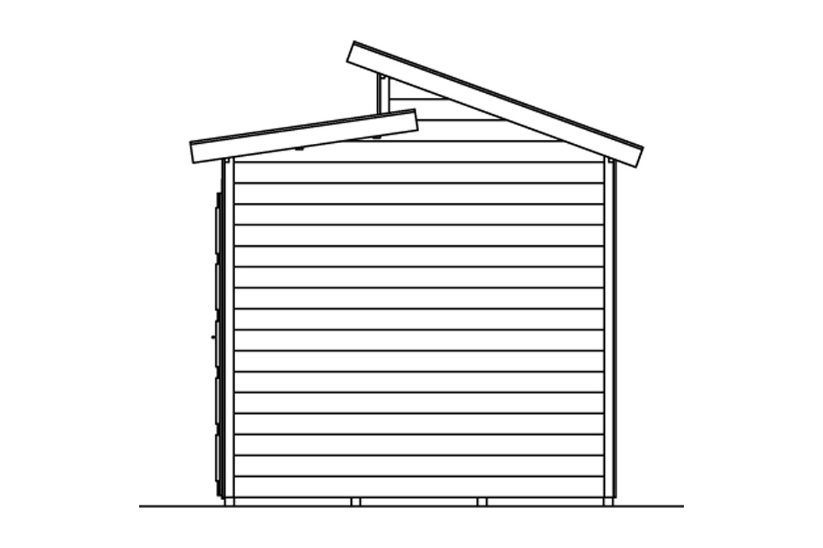 Gartenhaus Gent, 250 x 250 cm, schwedenrot