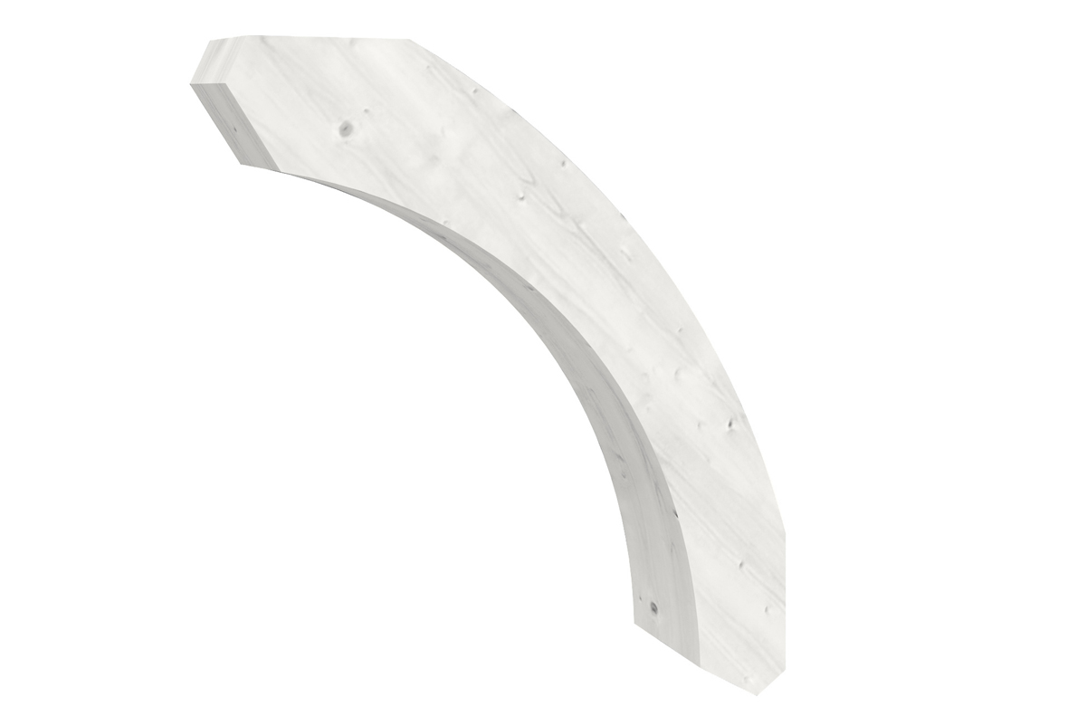 Rundes Kopfband 8 x 5,5 x 75 cm, weiß