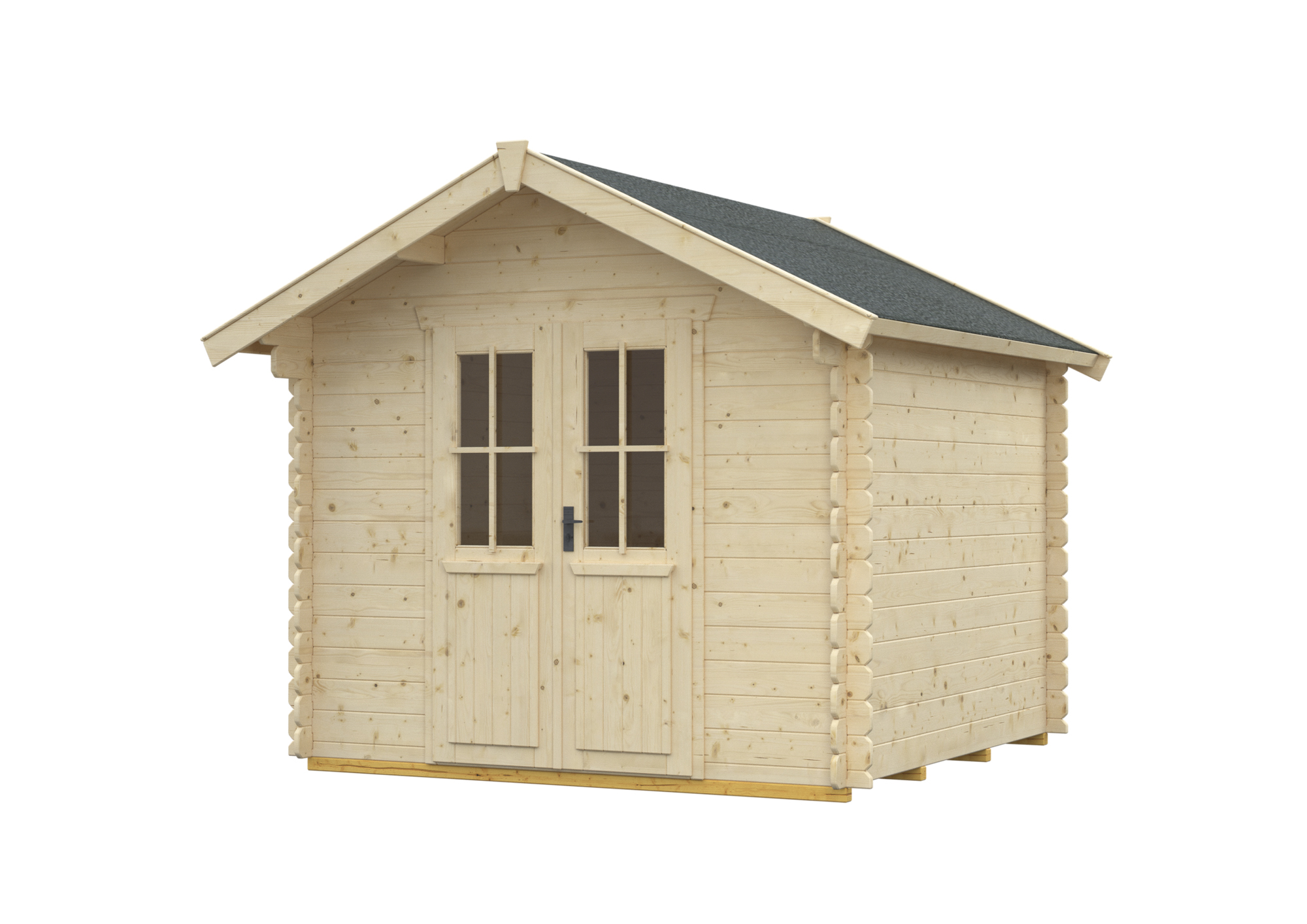 Log cabin Palma 1, 250 x 200 cm, untreated