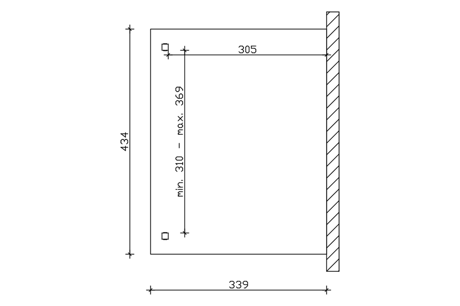 Tonnelle VERONA 434x339cm, bois lamellé-collé, traitement coloré chêne clair