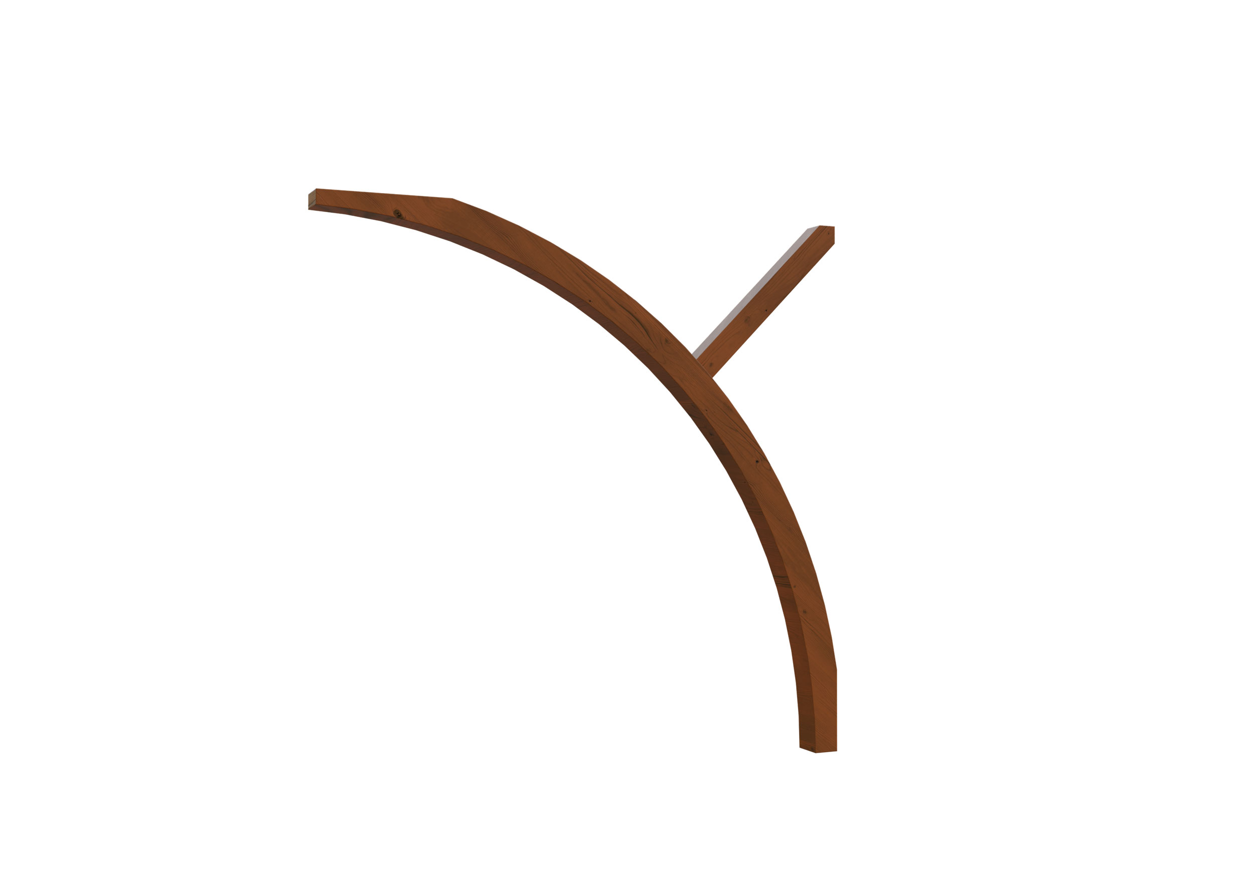 Arc d'entrée 11,5 x 12 cm, traitement coloré noyer