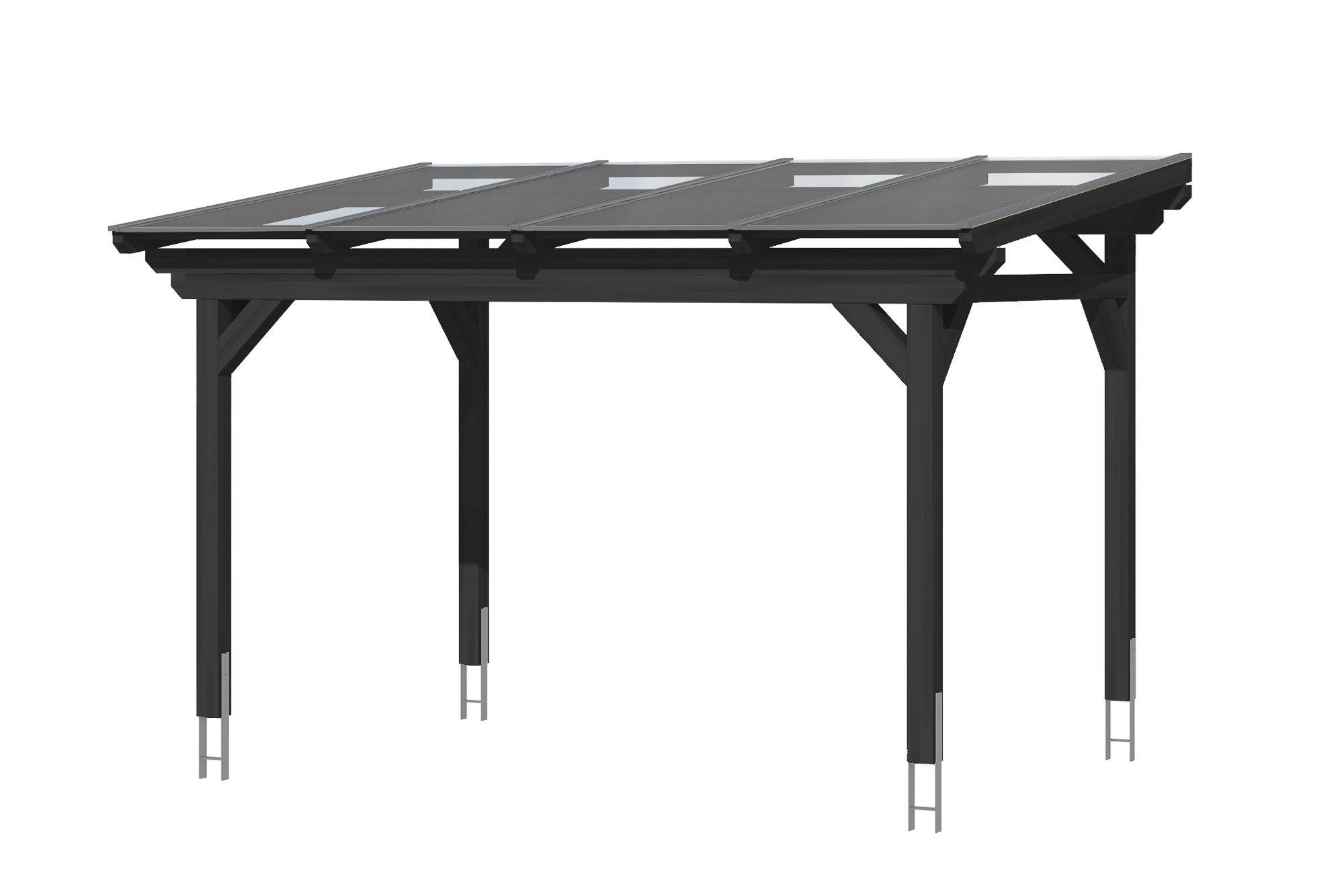 Produktbild: Terrassenüberdachung Sanremo, Breite 434 cm, farblich behandelt in anthrazit