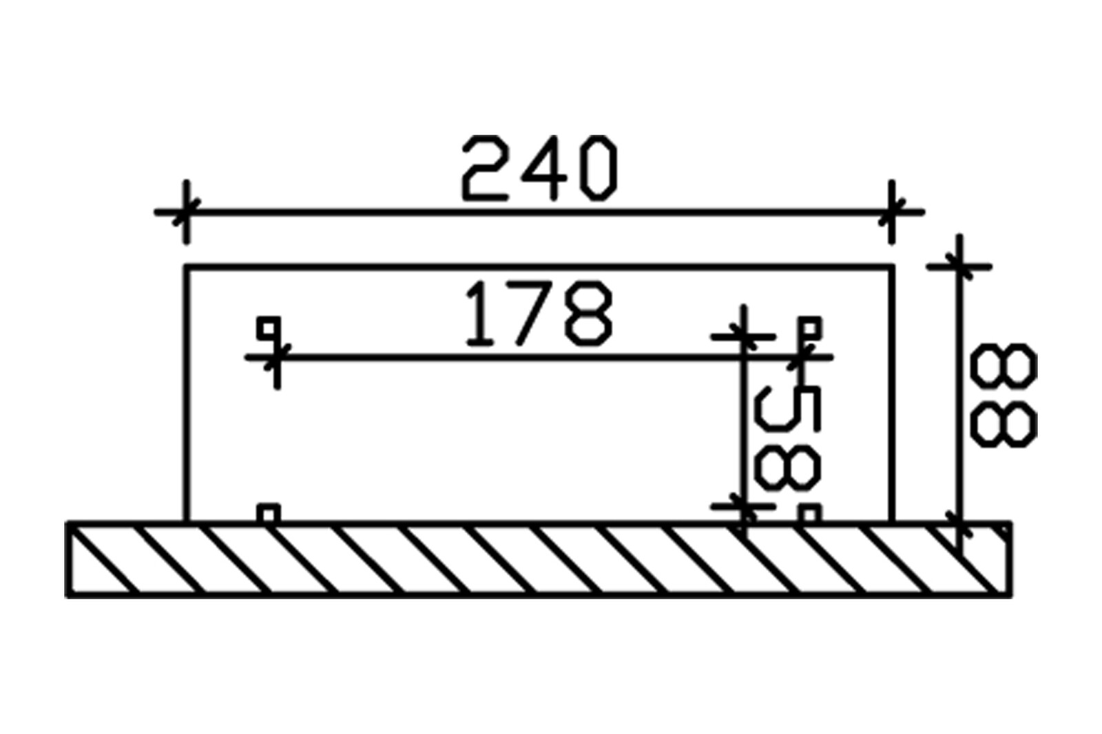 Houtopslag  Paul 1 240 x 88 cm, onbehandeld