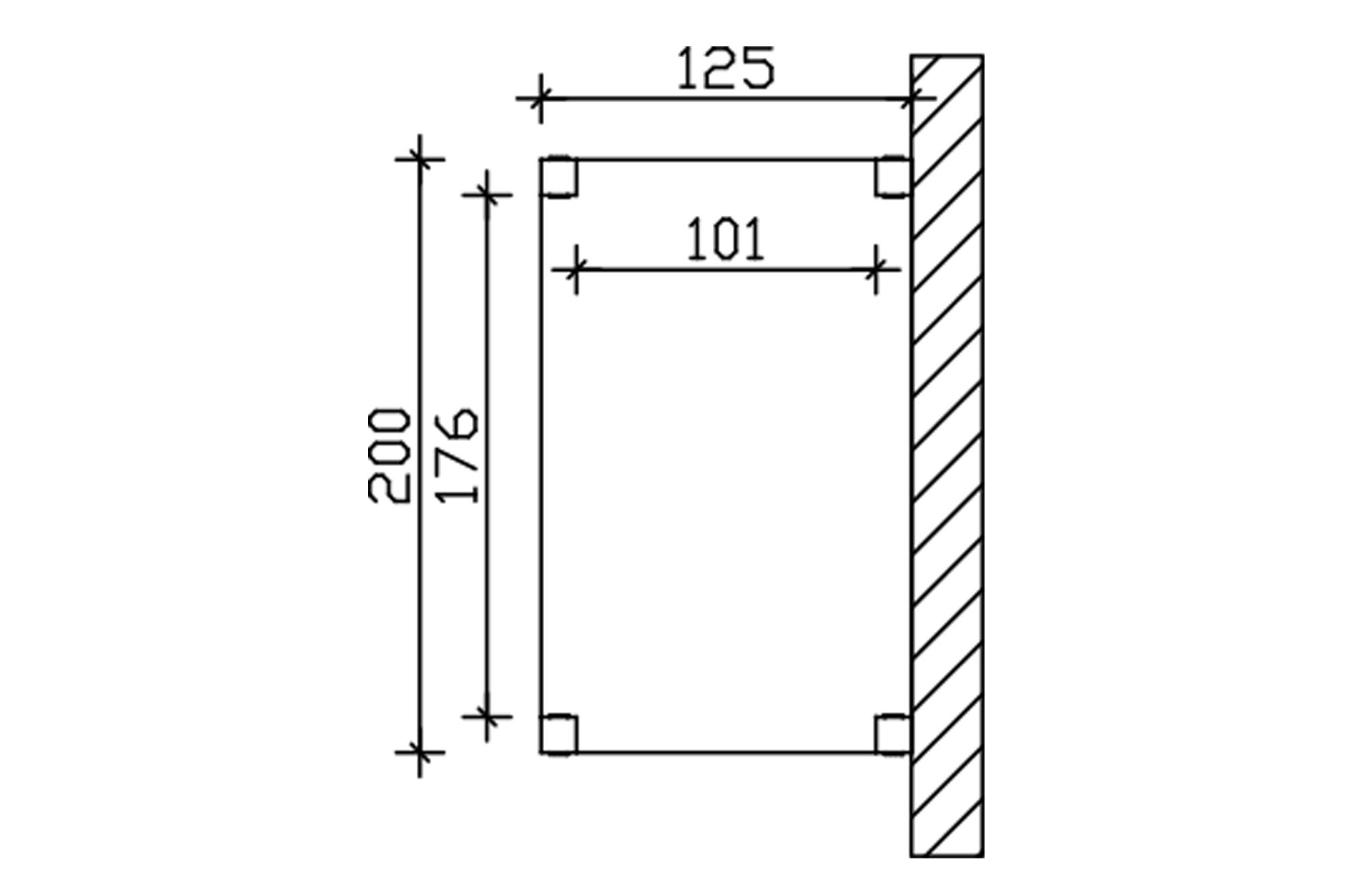 Grafik (Grundriss): Vordach Flensburg 
