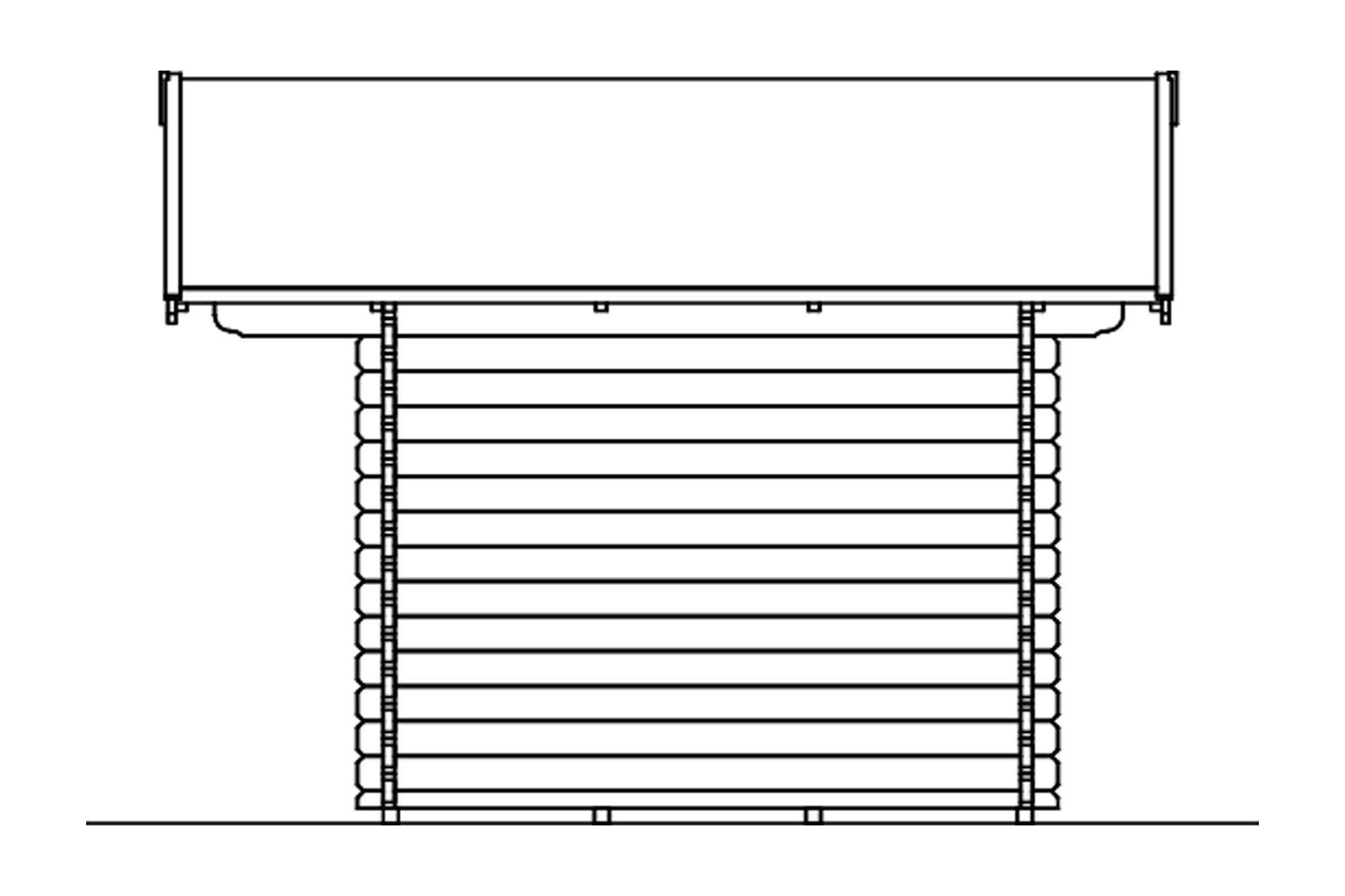 Abri de jardin AROSA 1, 300x250cm, 45mm, non traité