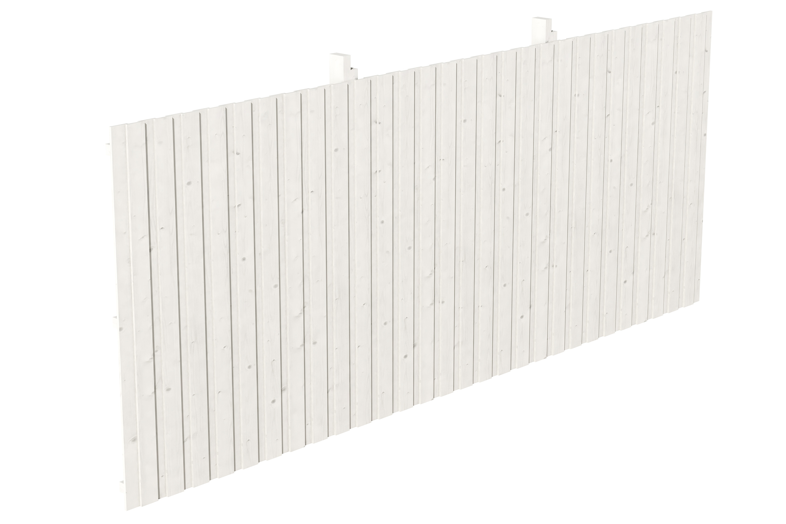 Backwall for glulam carports 550 x 220 cm, spruce, colour pre-treated in white