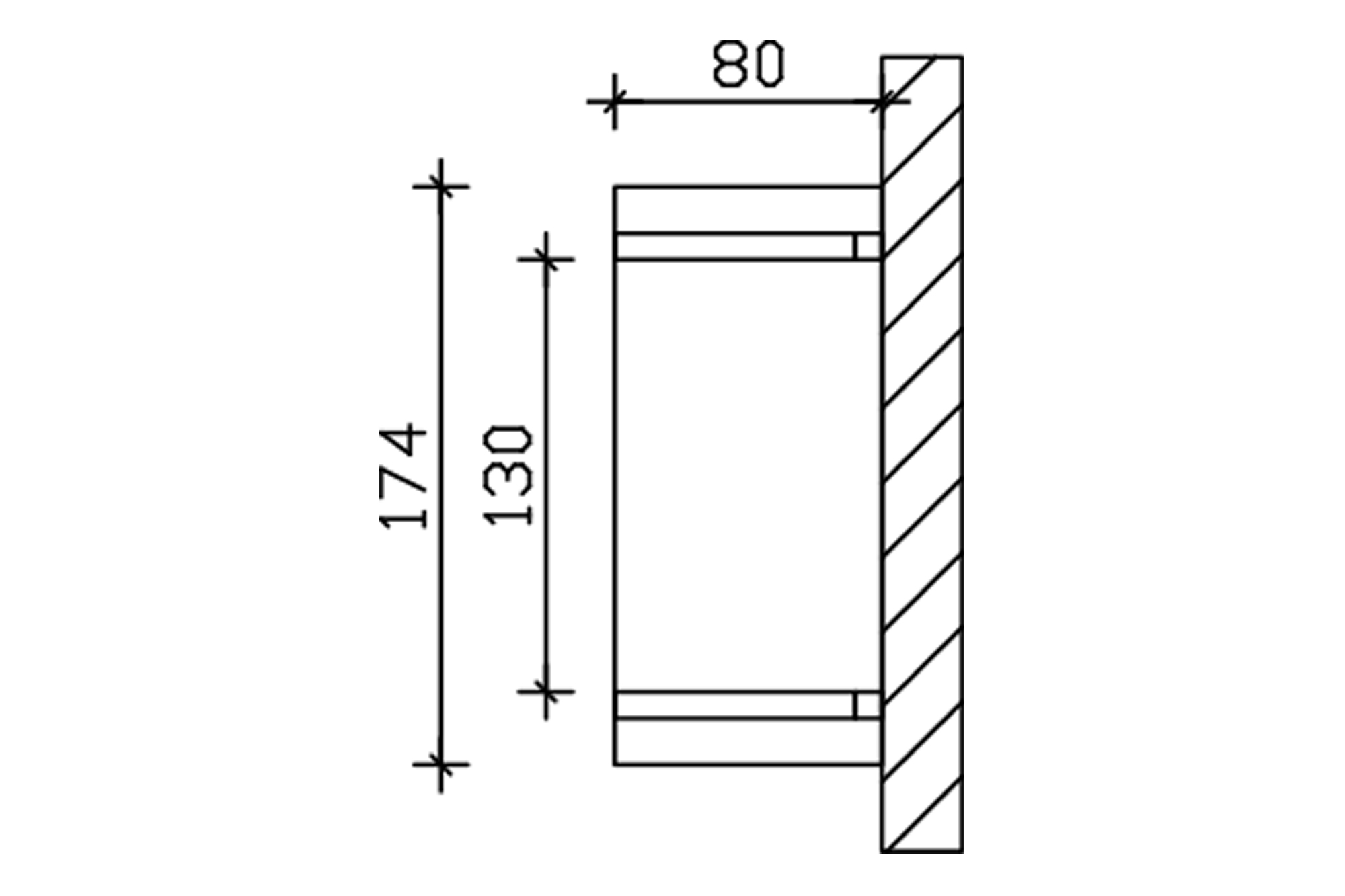 Canopy Rostock type 1, 174 x 80 cm, white