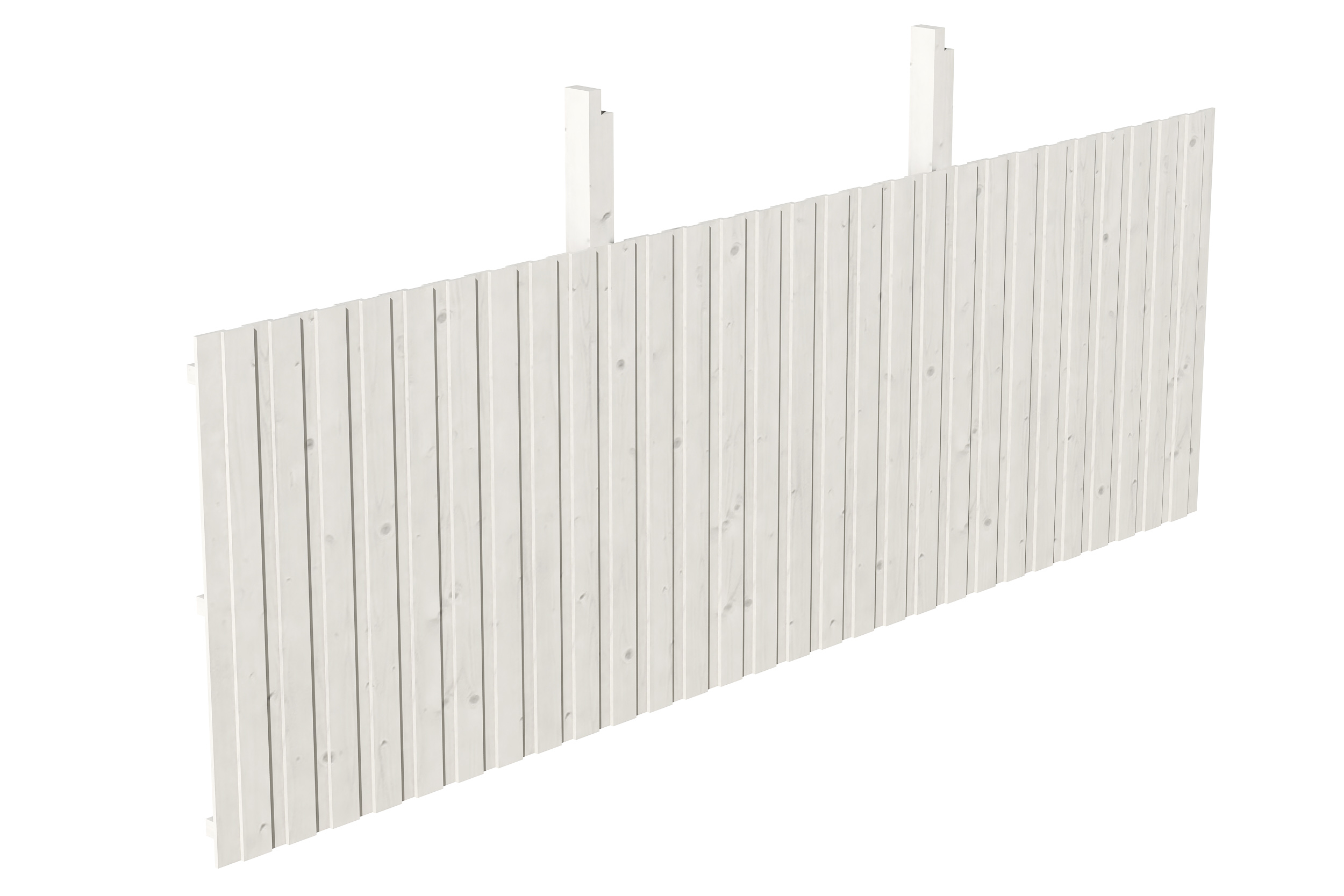 Backwall for glulam carports 550 x 180 cm, spruce, colour pre-treated in white