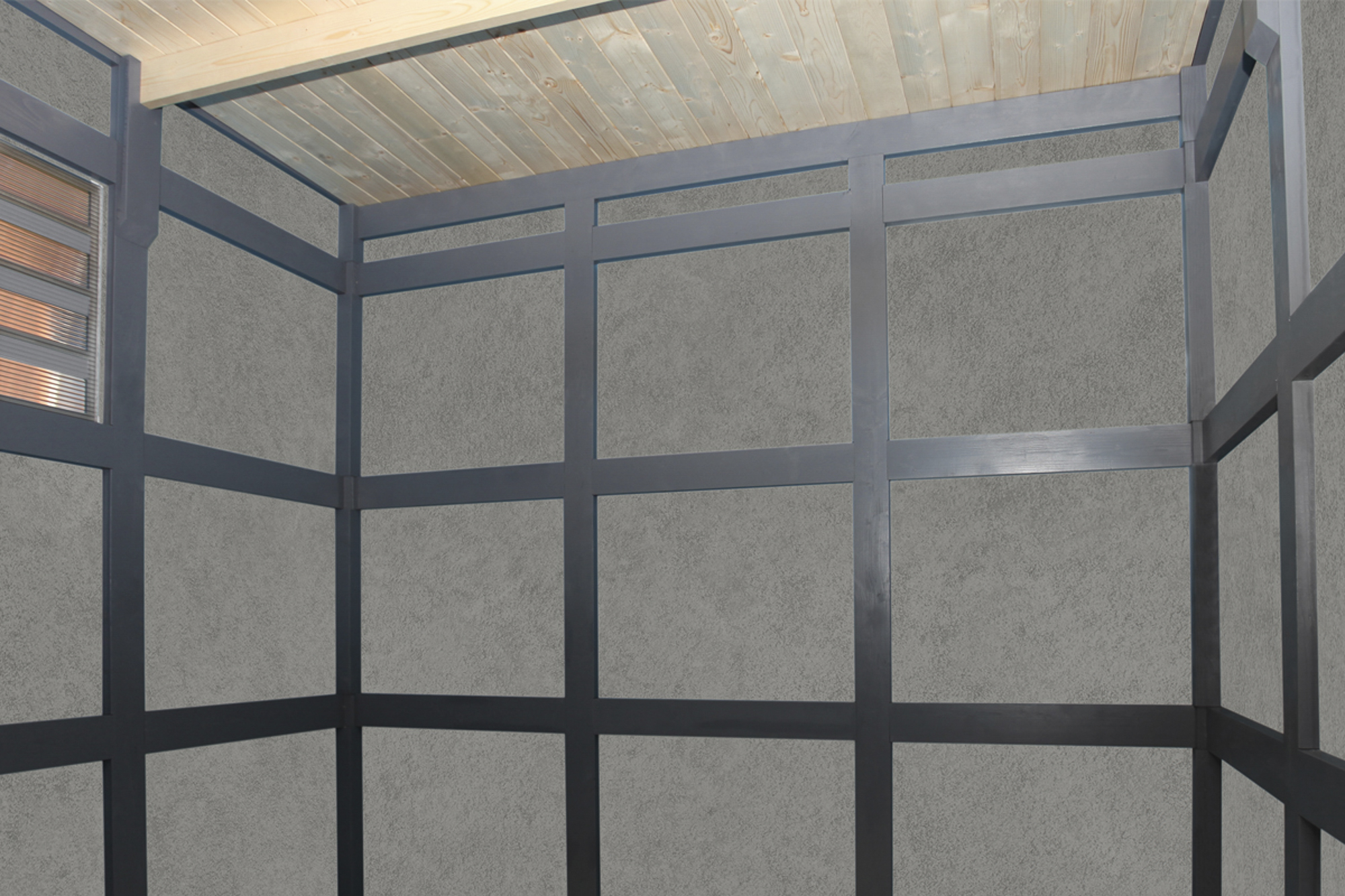 Abri de jardin BRISBANE 2, 253x169cm, gris ardoise