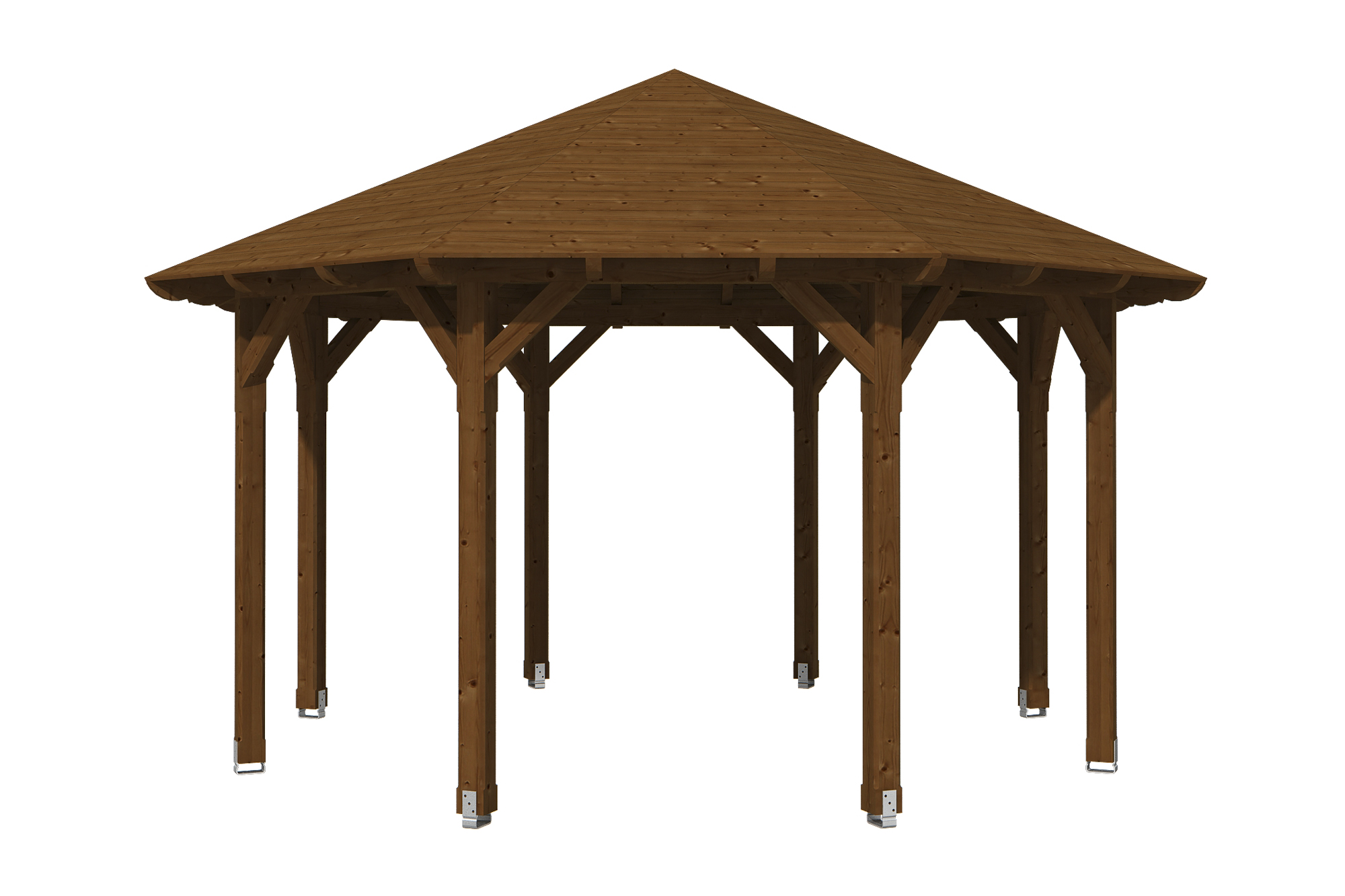 Produktbild: Pavillon Lyon 2, farblich behandelt in nussbaum